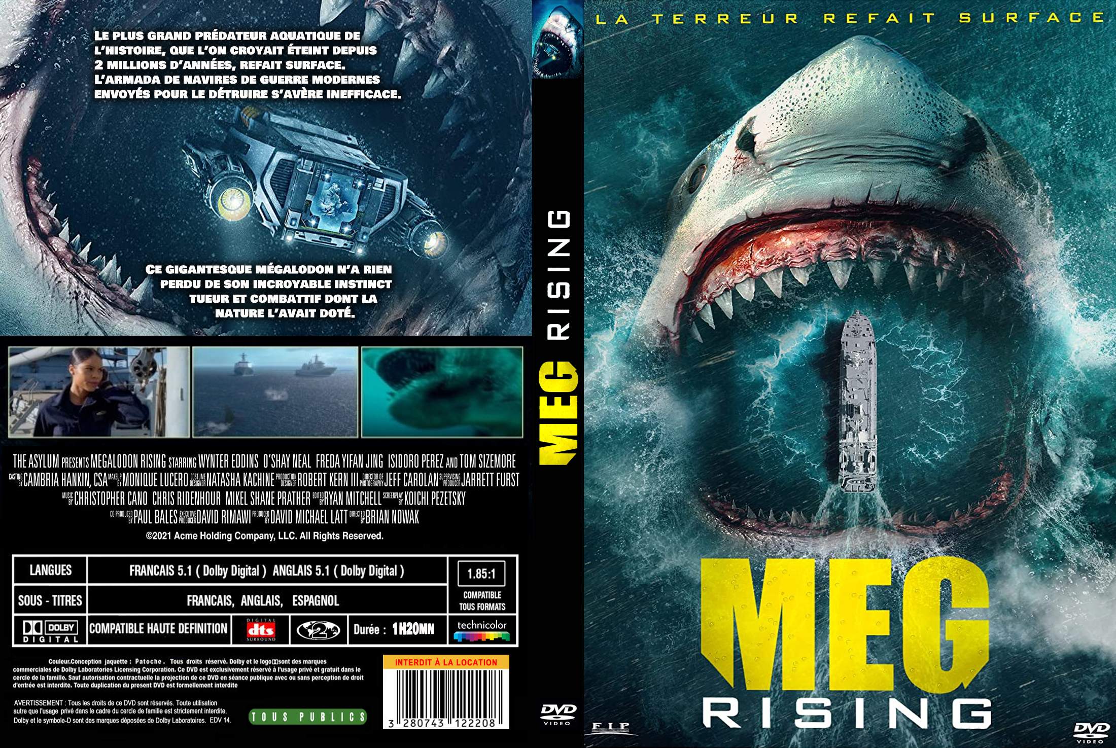 Jaquette DVD MEG rising custom