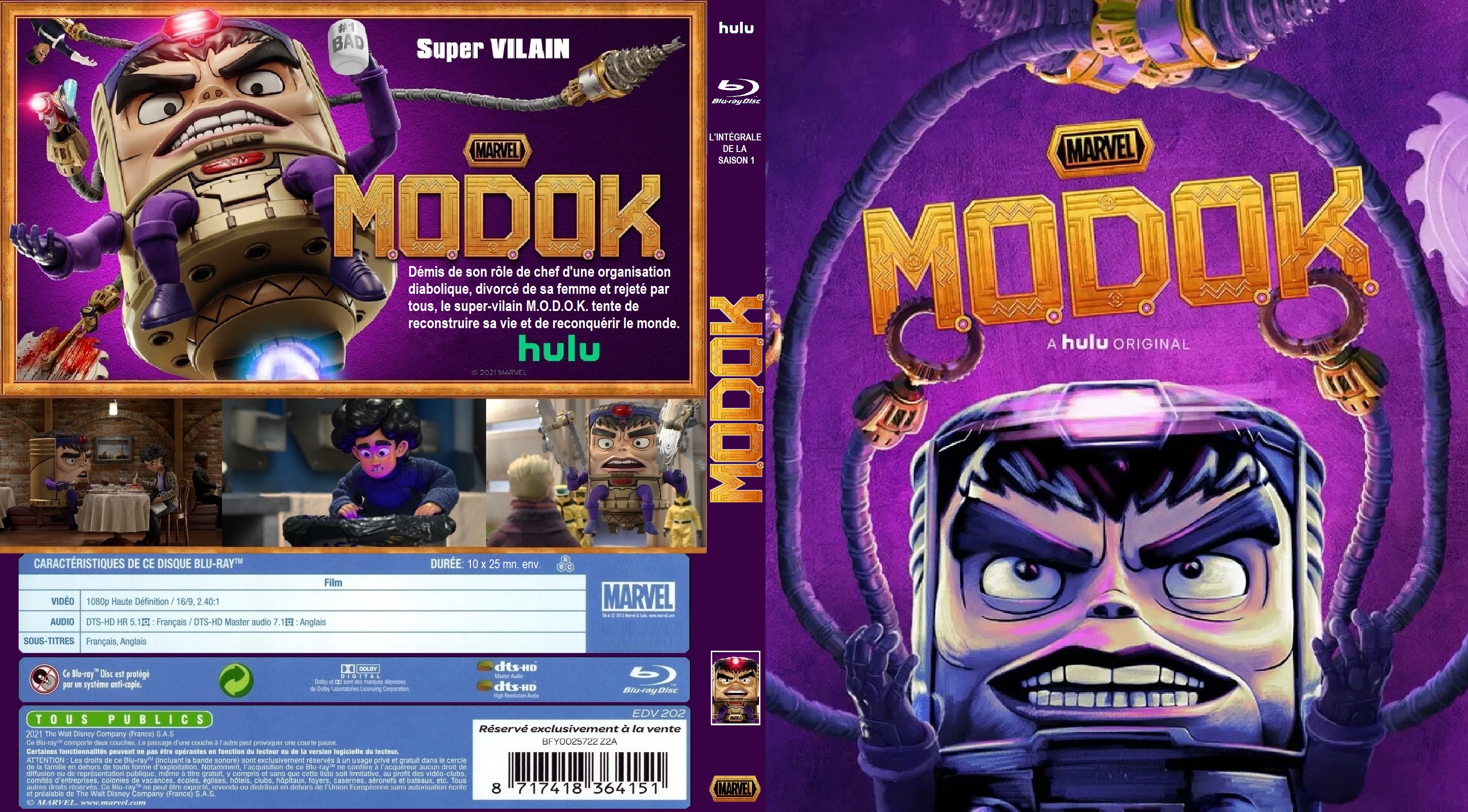 Jaquette DVD MODOK saison 1 BLU RAY custom