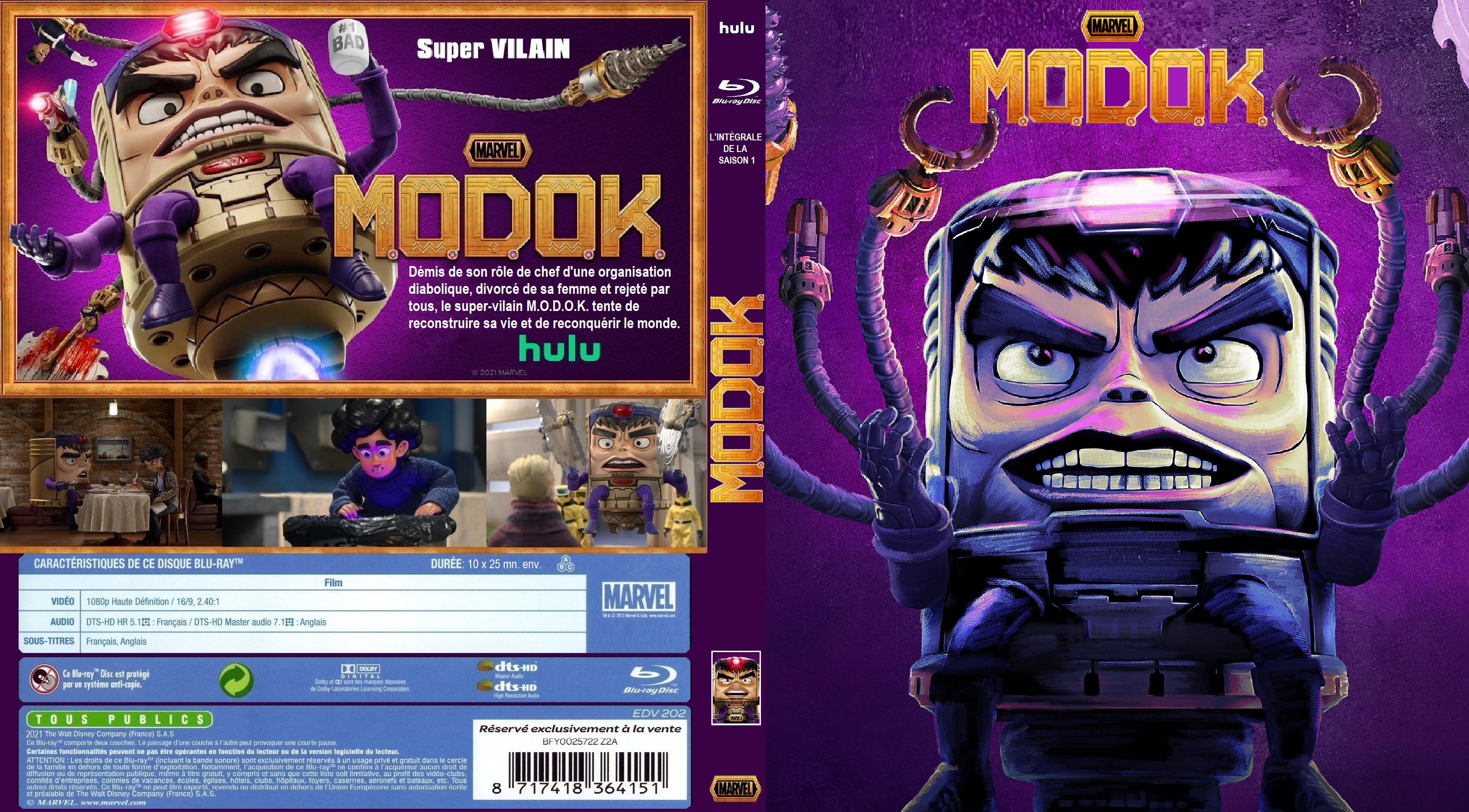 Jaquette DVD MODOK saison 1 custom (BLU-RAY)