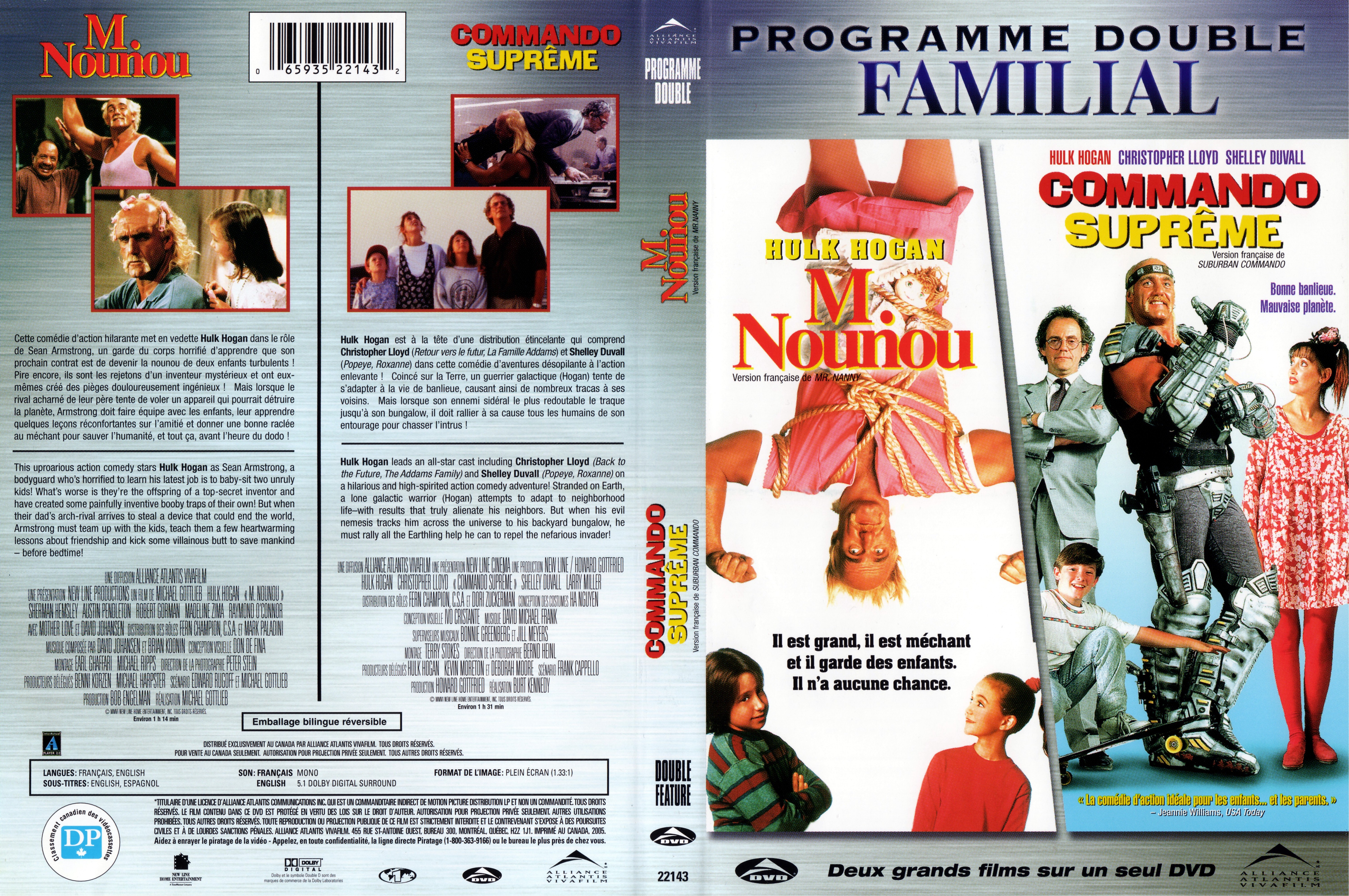 Jaquette DVD M nounou + Commando suprme