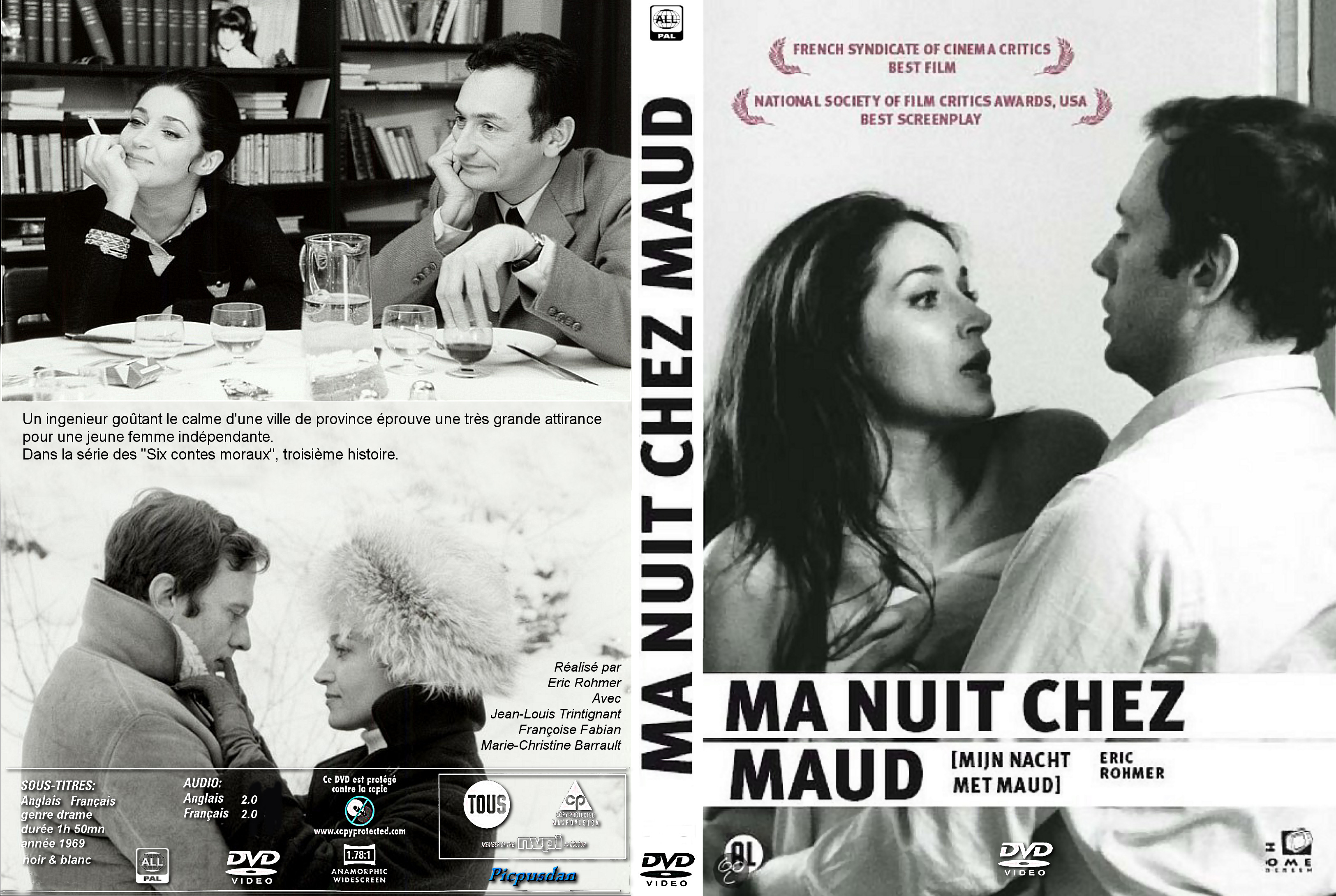Jaquette DVD Ma nuit chez Maud
