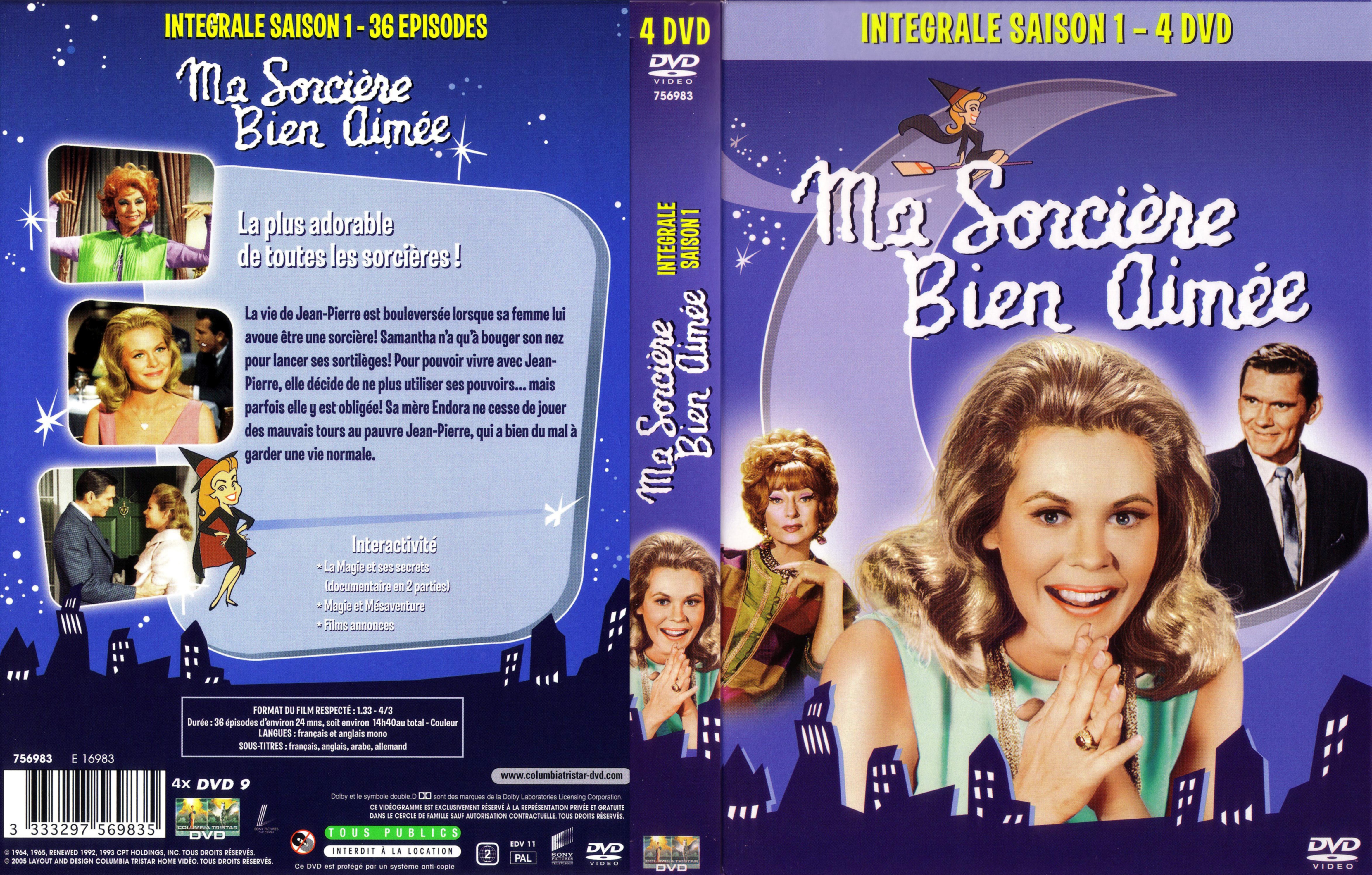 Jaquette DVD Ma sorcire bien aime Saison 1 COFFRET