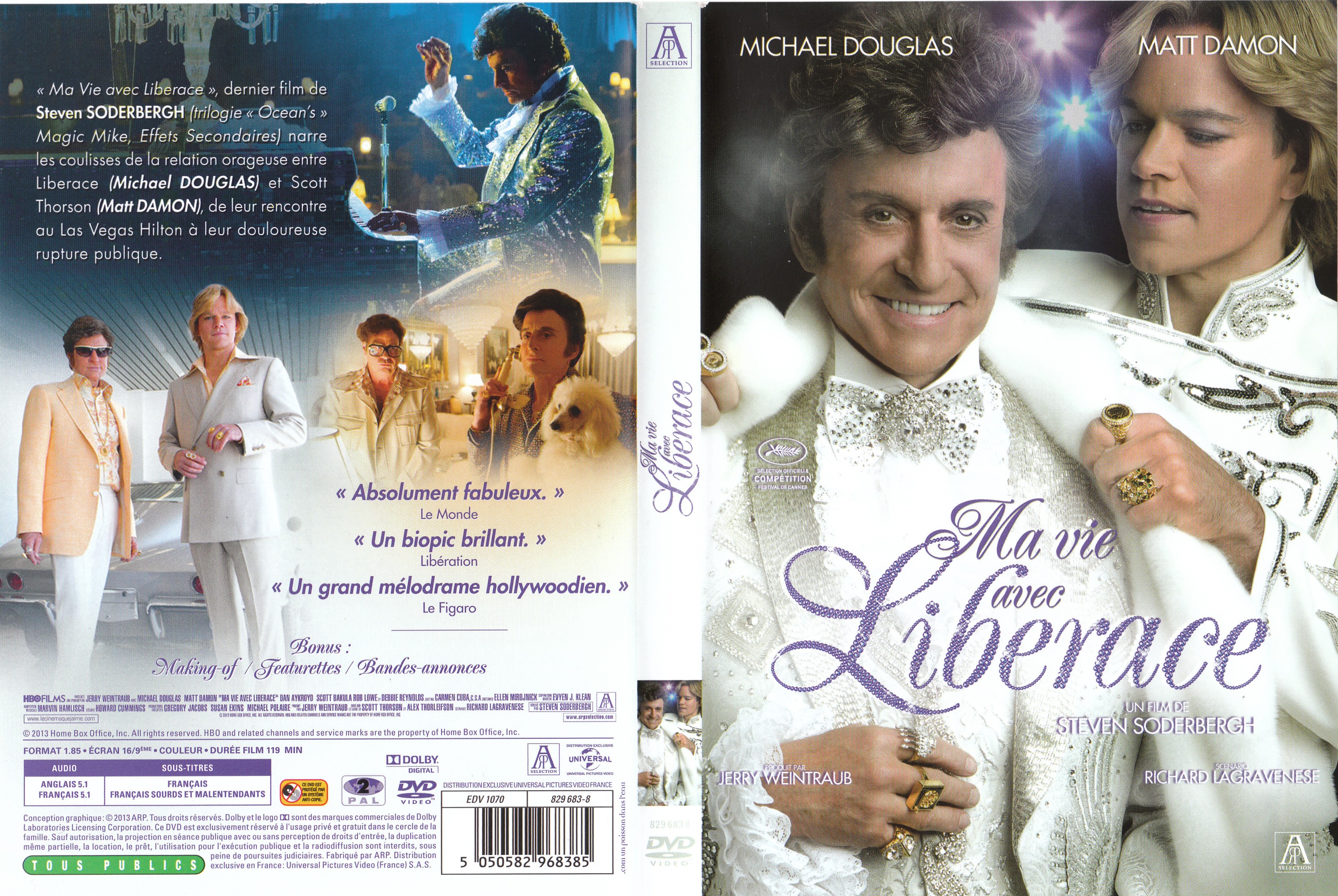 Jaquette DVD Ma vie avec Liberace