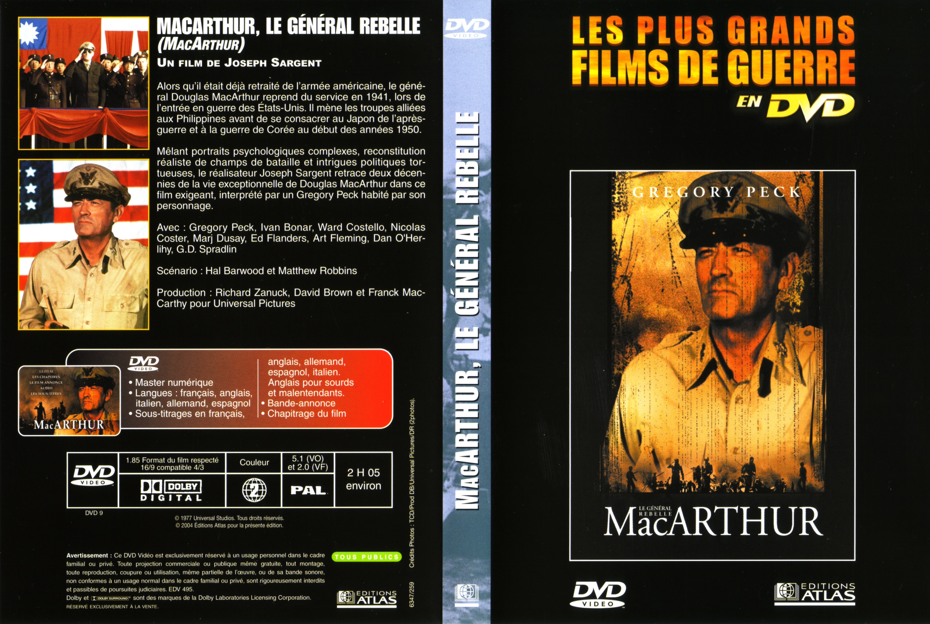 Jaquette DVD MacArthur Le Gnral rebelle