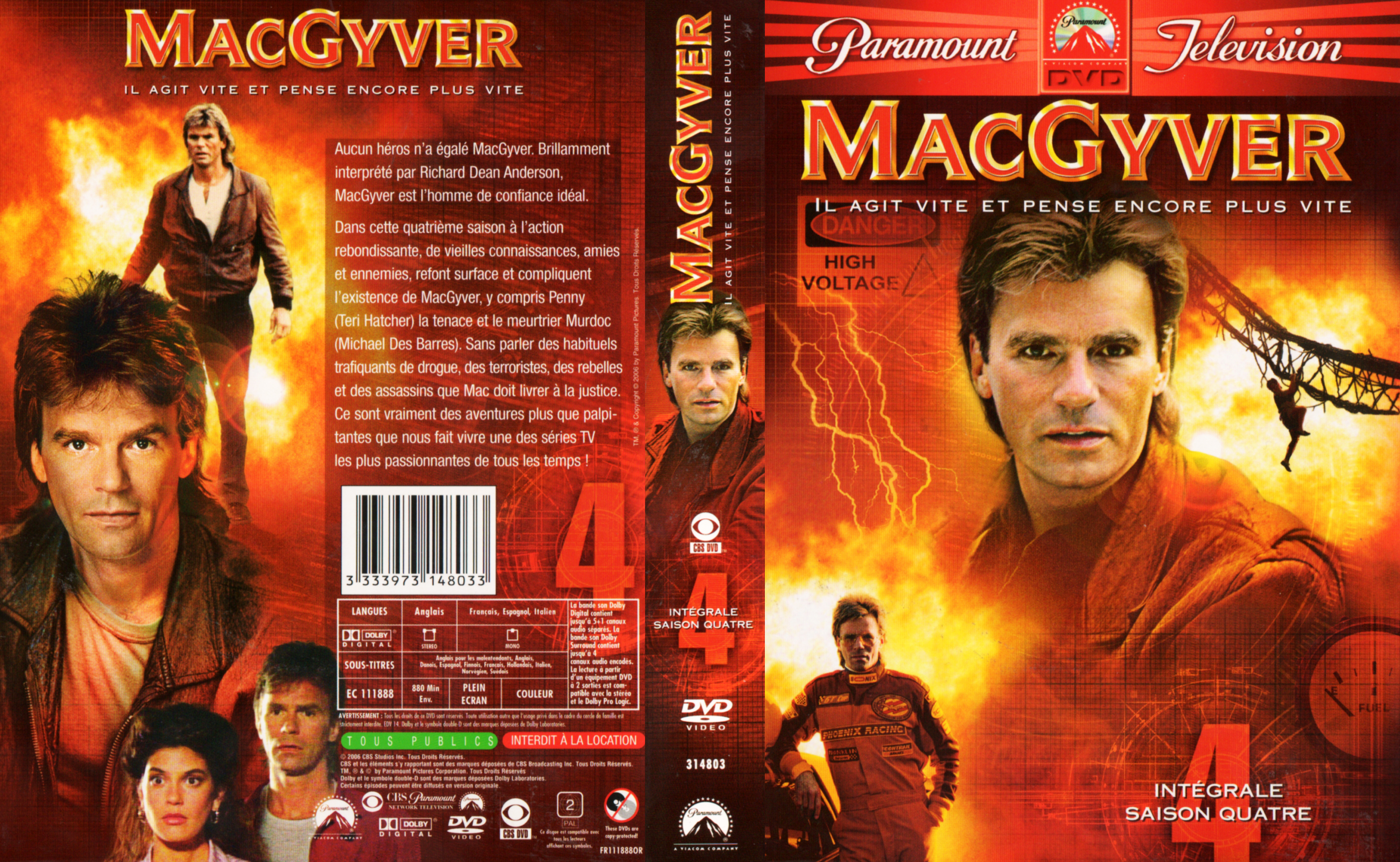 Jaquette DVD MacGyver Saison 4 COFFRET