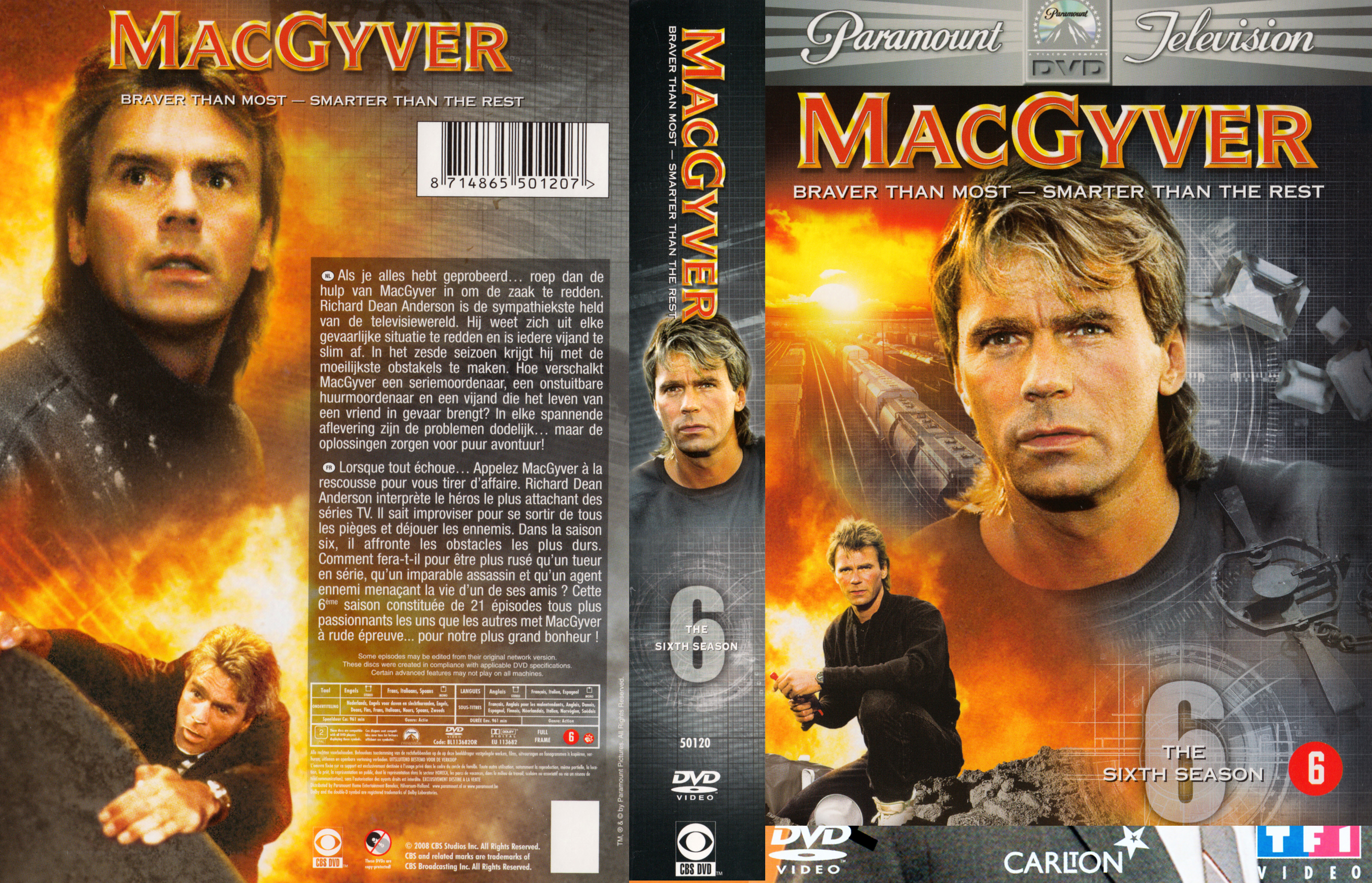 Jaquette DVD MacGyver Saison 6 COFFRET Zone 1