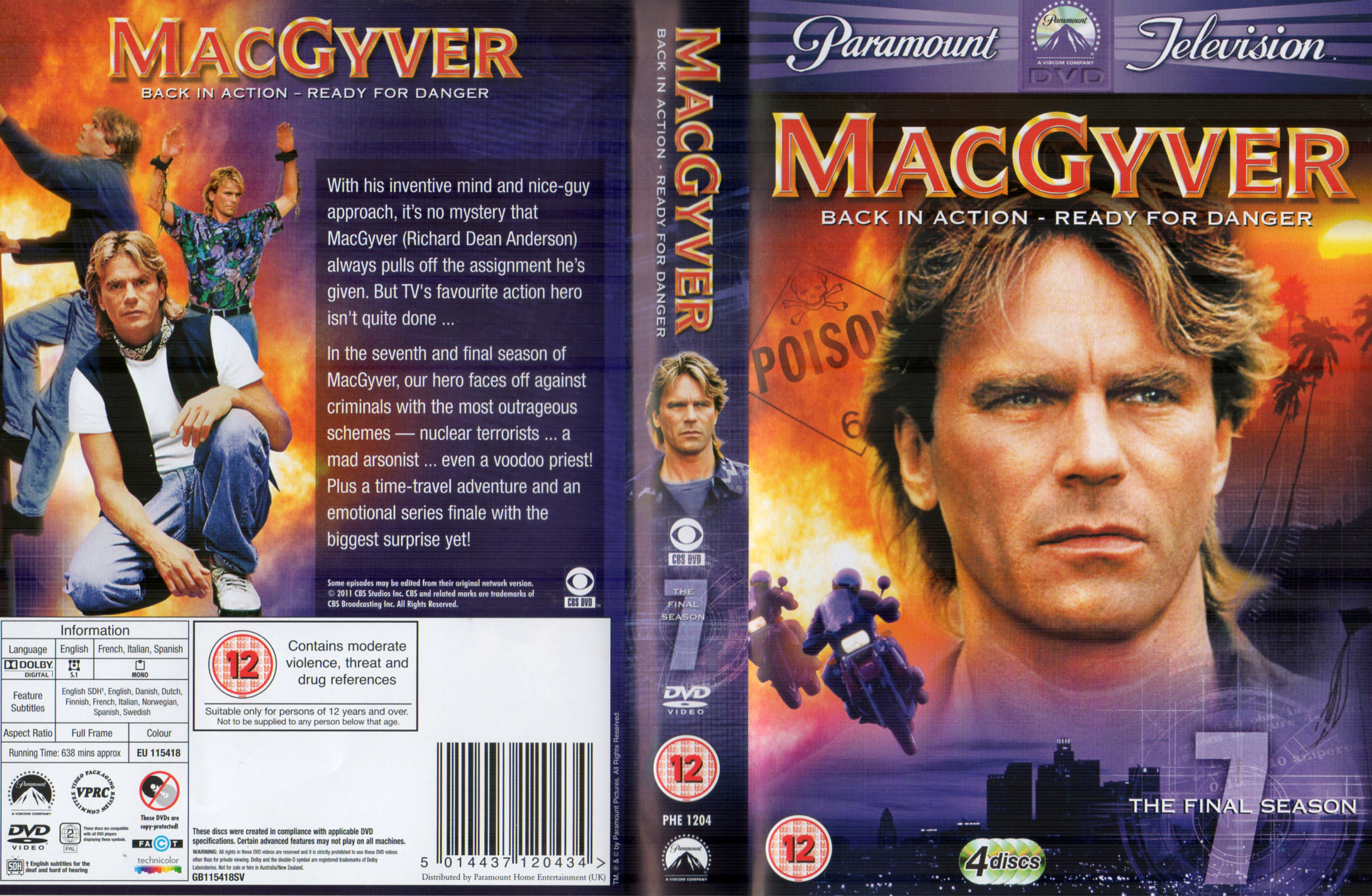 Jaquette DVD MacGyver Saison 7 COFFRET Zone 1