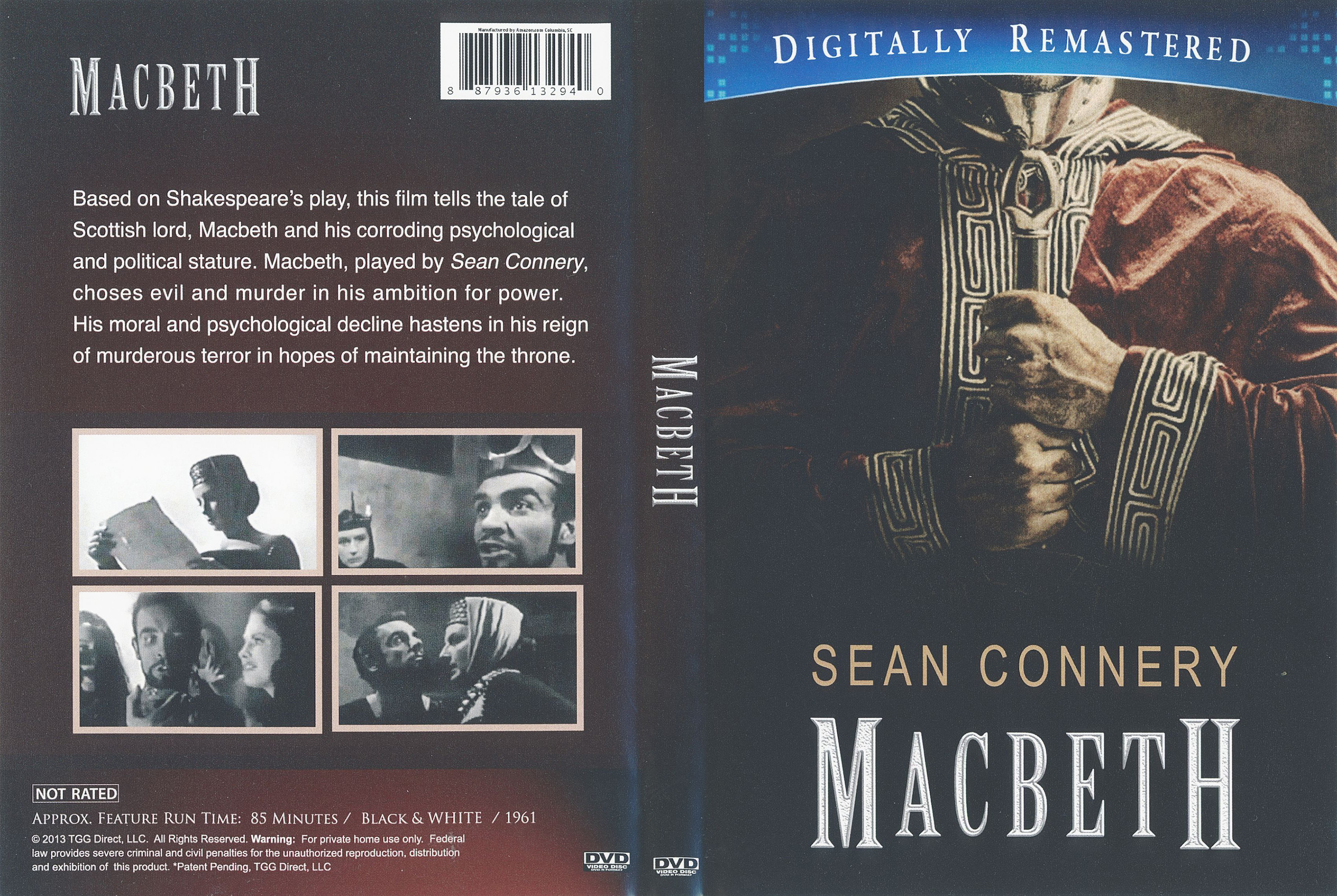 Jaquette DVD Macbeth (1961) ZONE 1