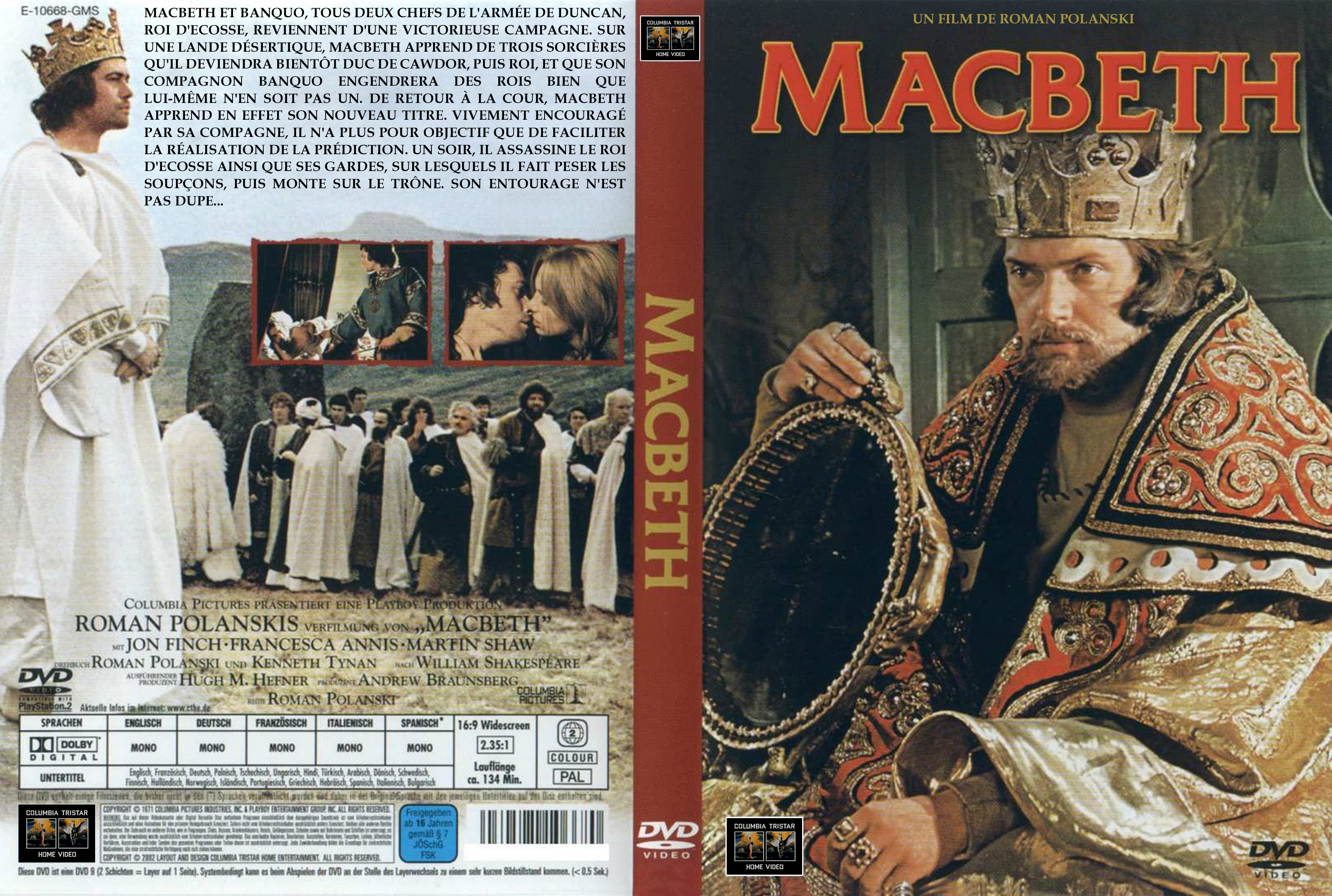 Jaquette DVD Macbeth (1971) custom