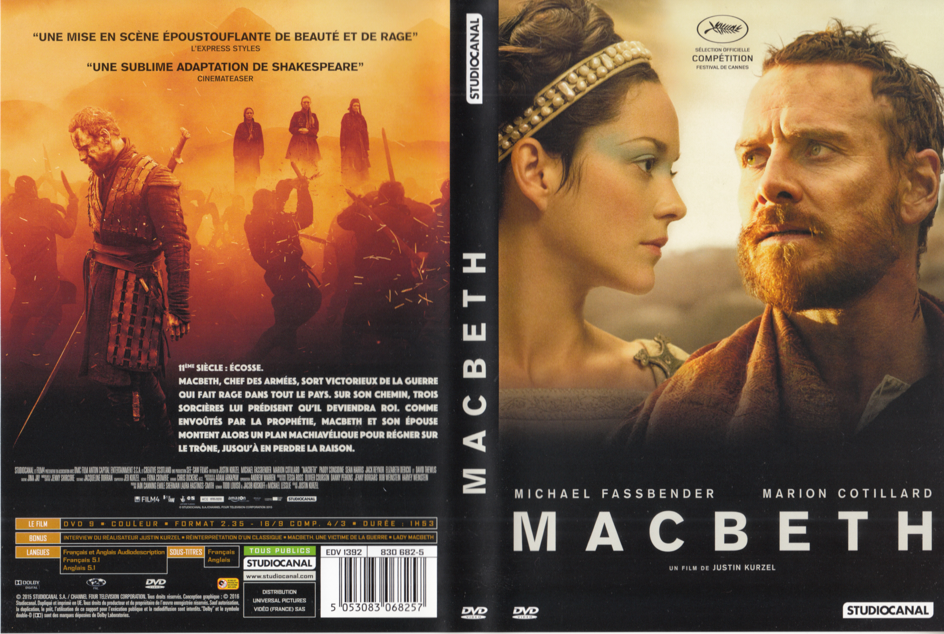 Jaquette DVD Macbeth (2015)