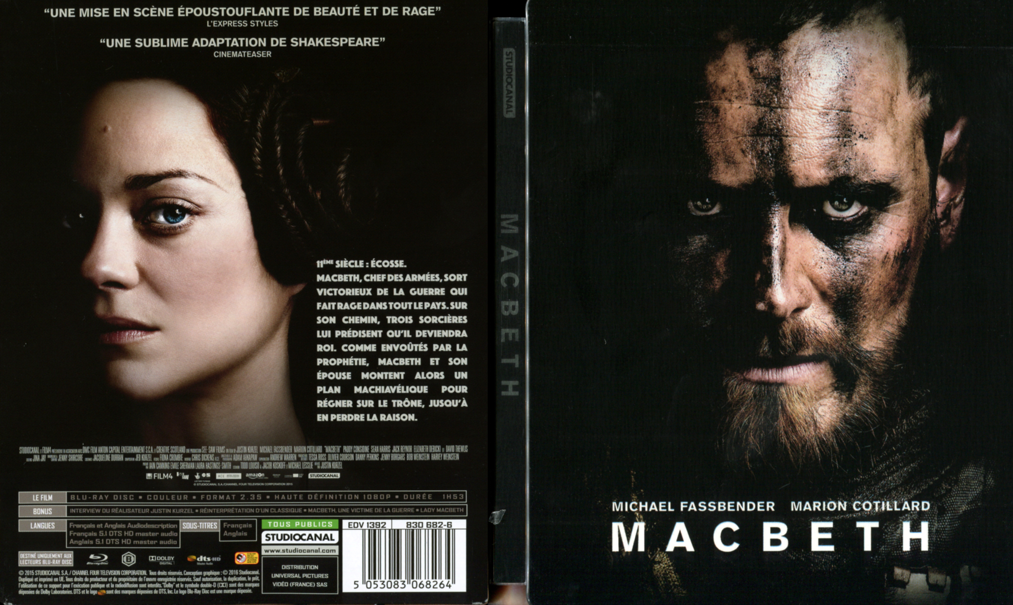 Jaquette DVD Macbeth (2015) (BLU-RAY)