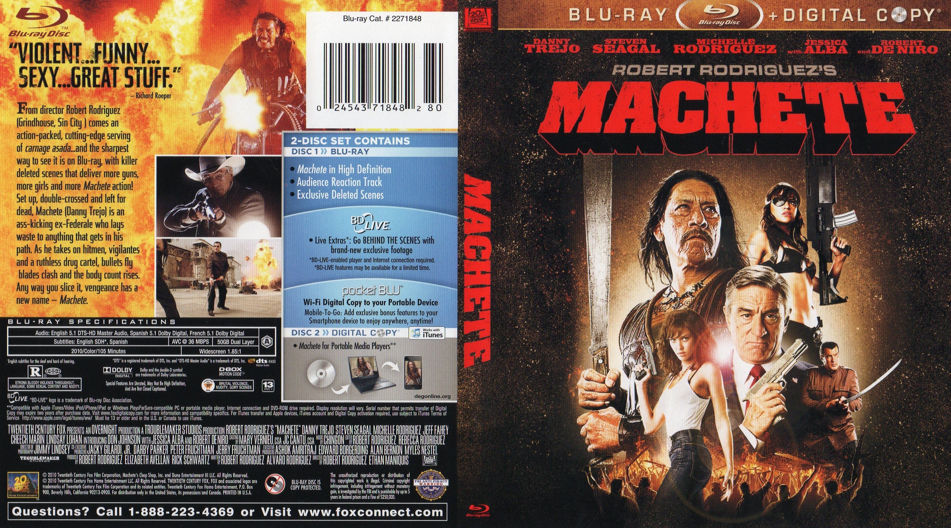 Jaquette DVD Machete (Canadienne) (BLU-RAY)
