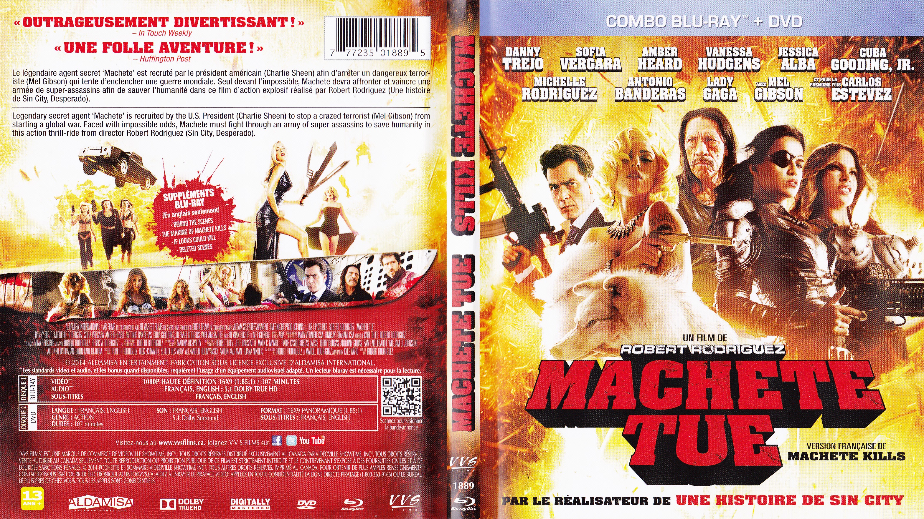Jaquette DVD Machete tue - Machete kills (Canadienne) (BLU-RAY)