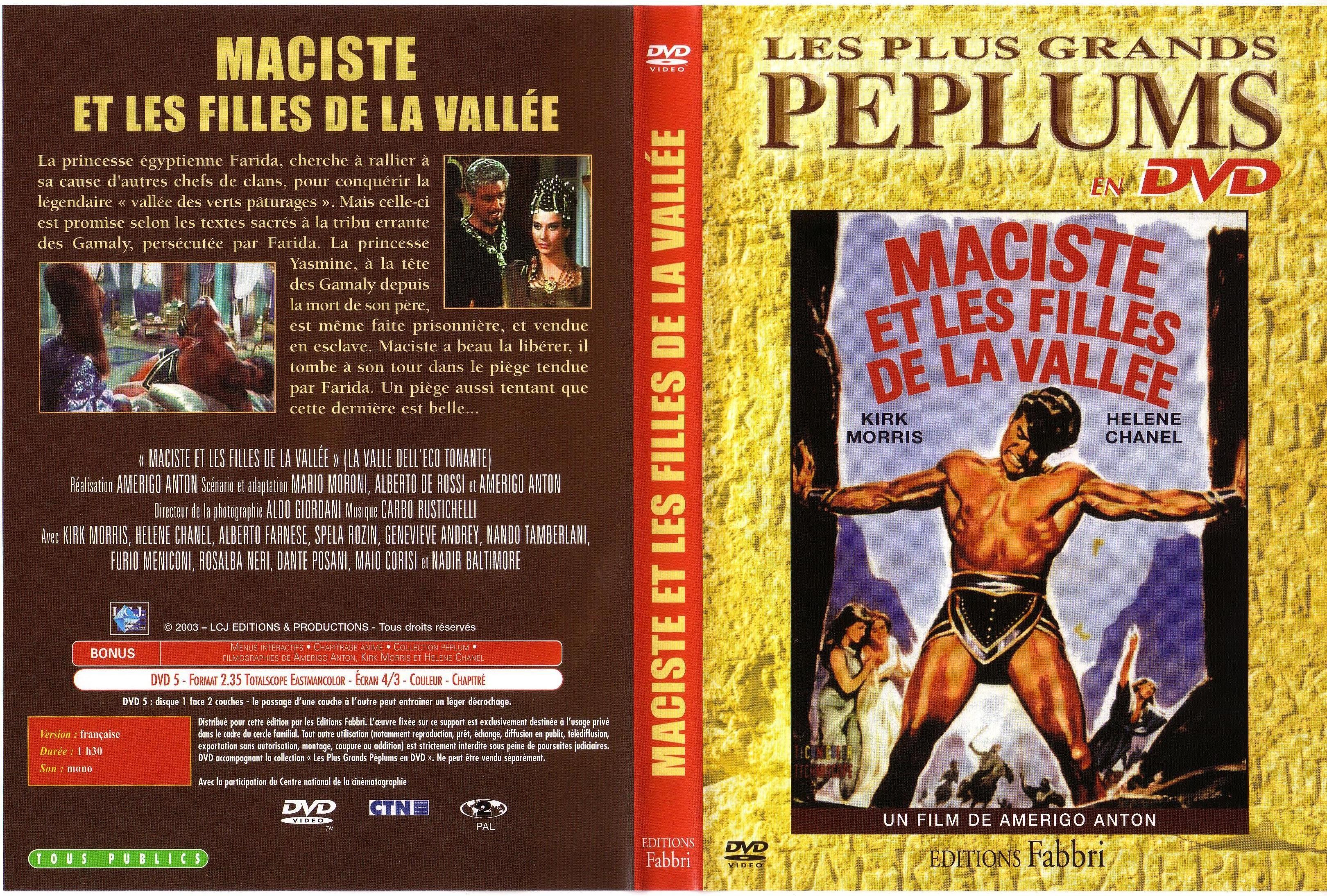 Jaquette DVD Maciste et les filles de la valle