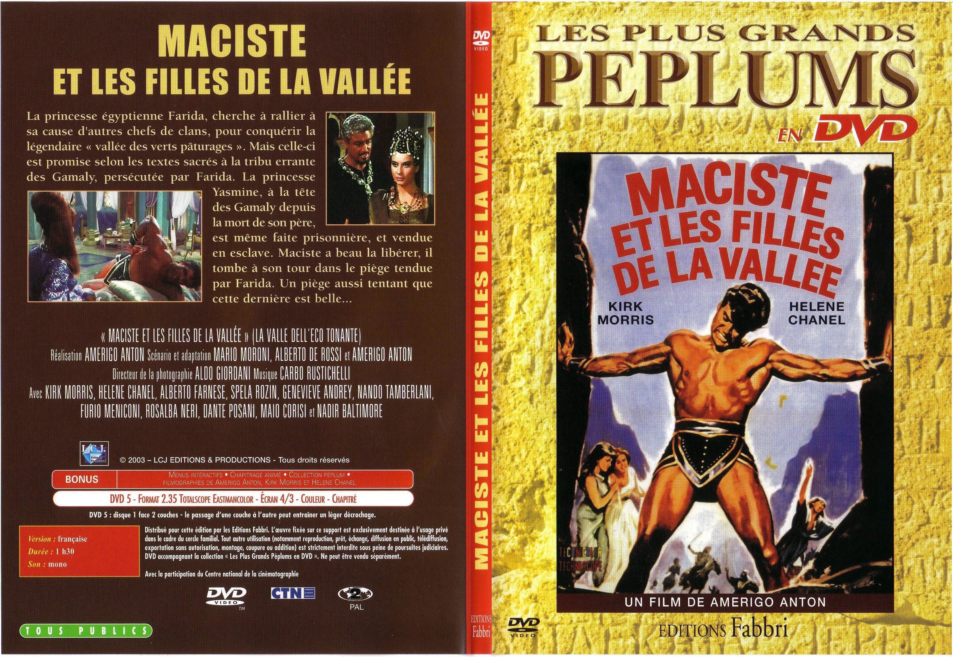 Jaquette DVD Maciste et les filles de la valle - SLIM