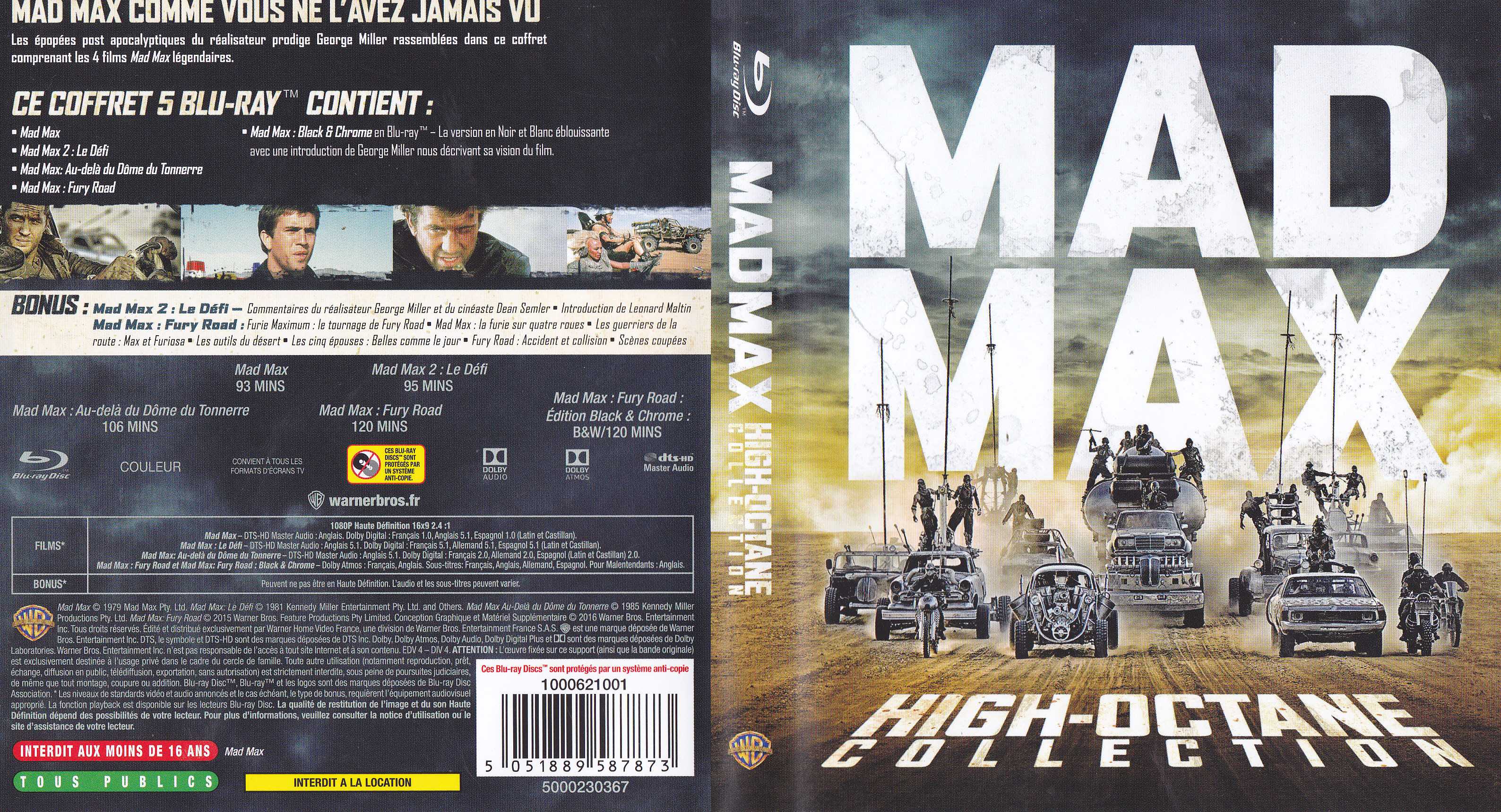 Jaquette DVD Mad Max COFFRET (BLU-RAY)
