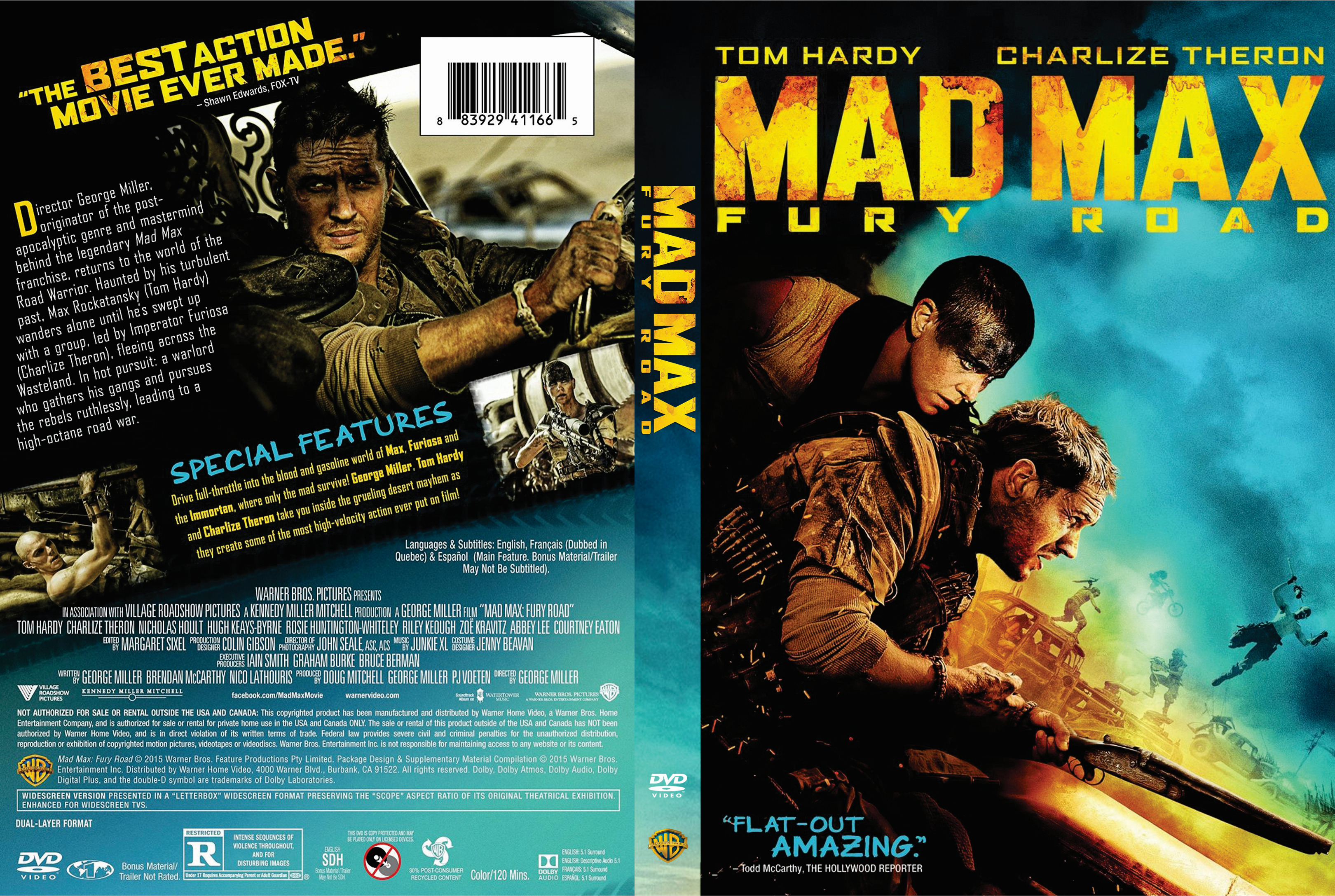 Jaquette DVD Mad Max Fury Road Zone 1