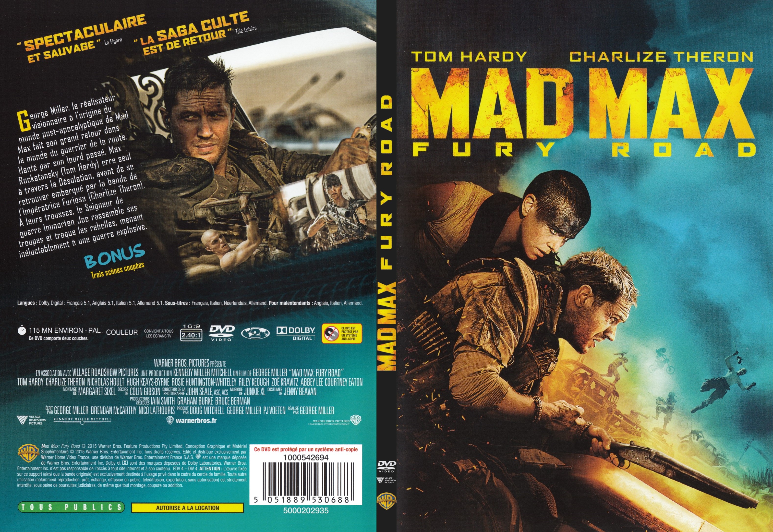 Jaquette DVD Mad Max: Fury Road - SLIM