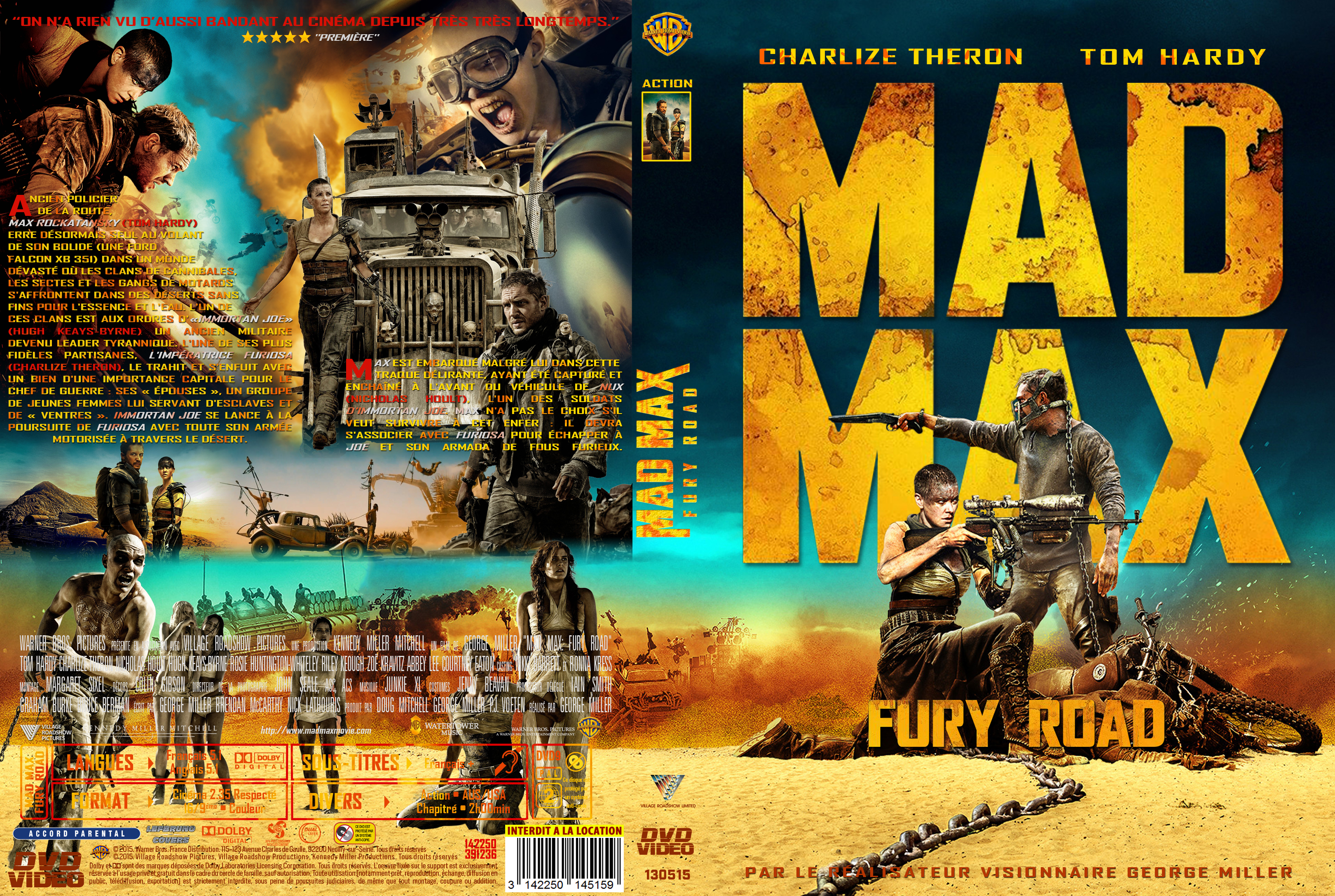 Jaquette DVD Mad Max Fury Road custom