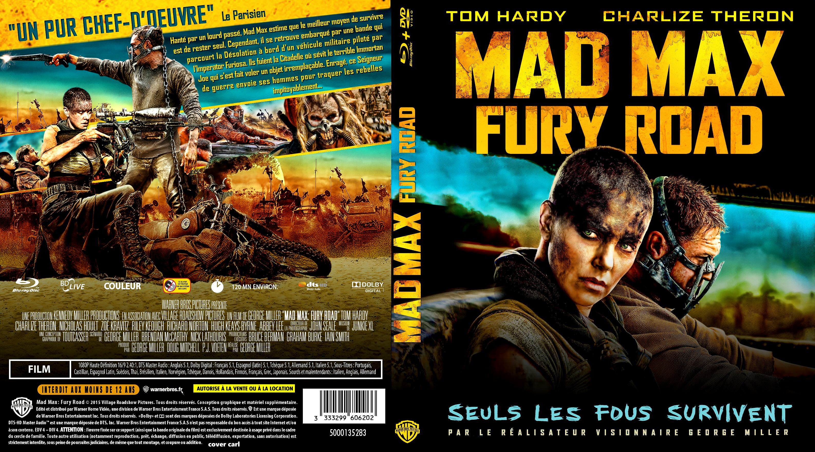 Jaquette DVD Mad Max: Fury Road custom (BLU-RAY) v2