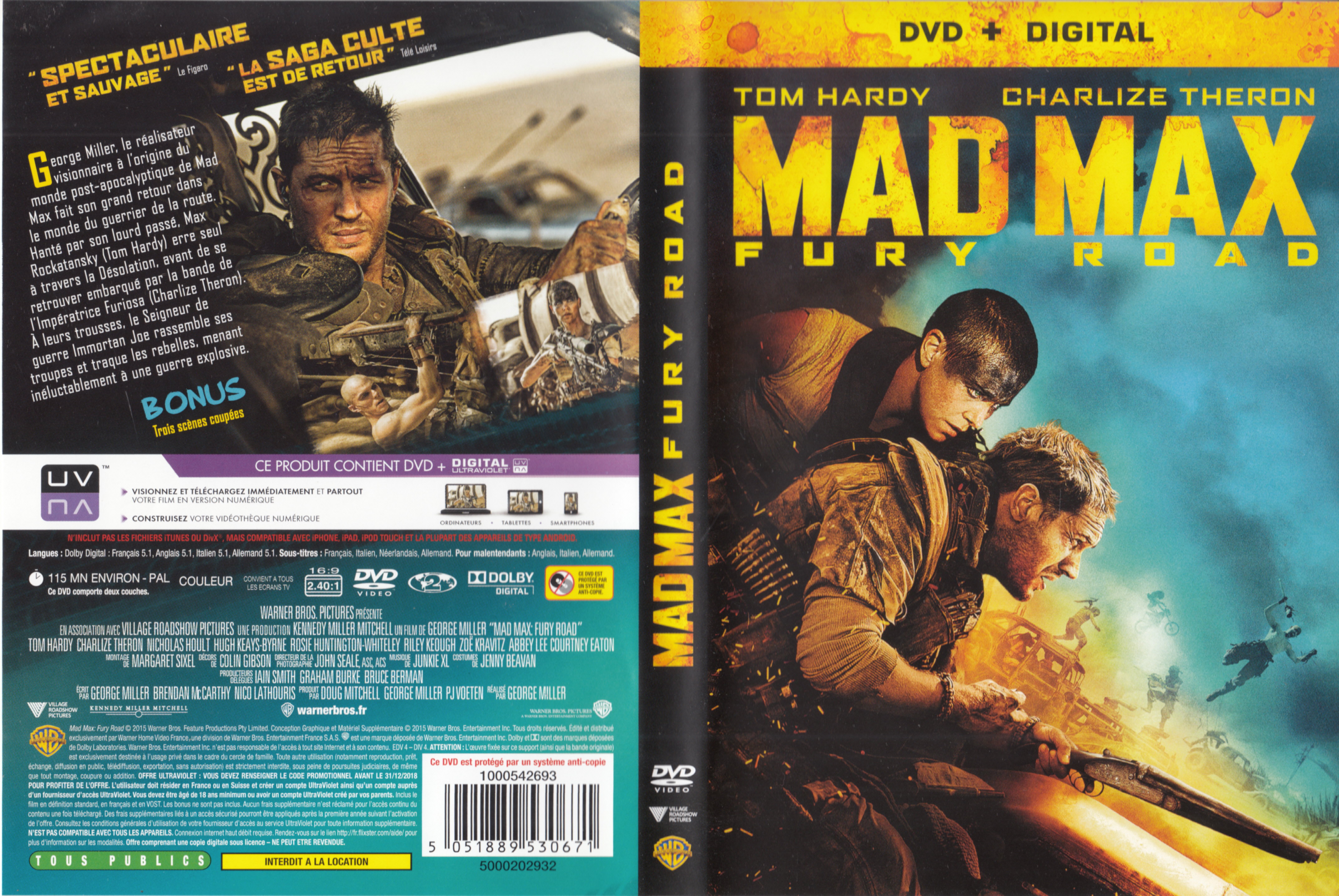 Jaquette DVD Mad Max: Fury Road v2
