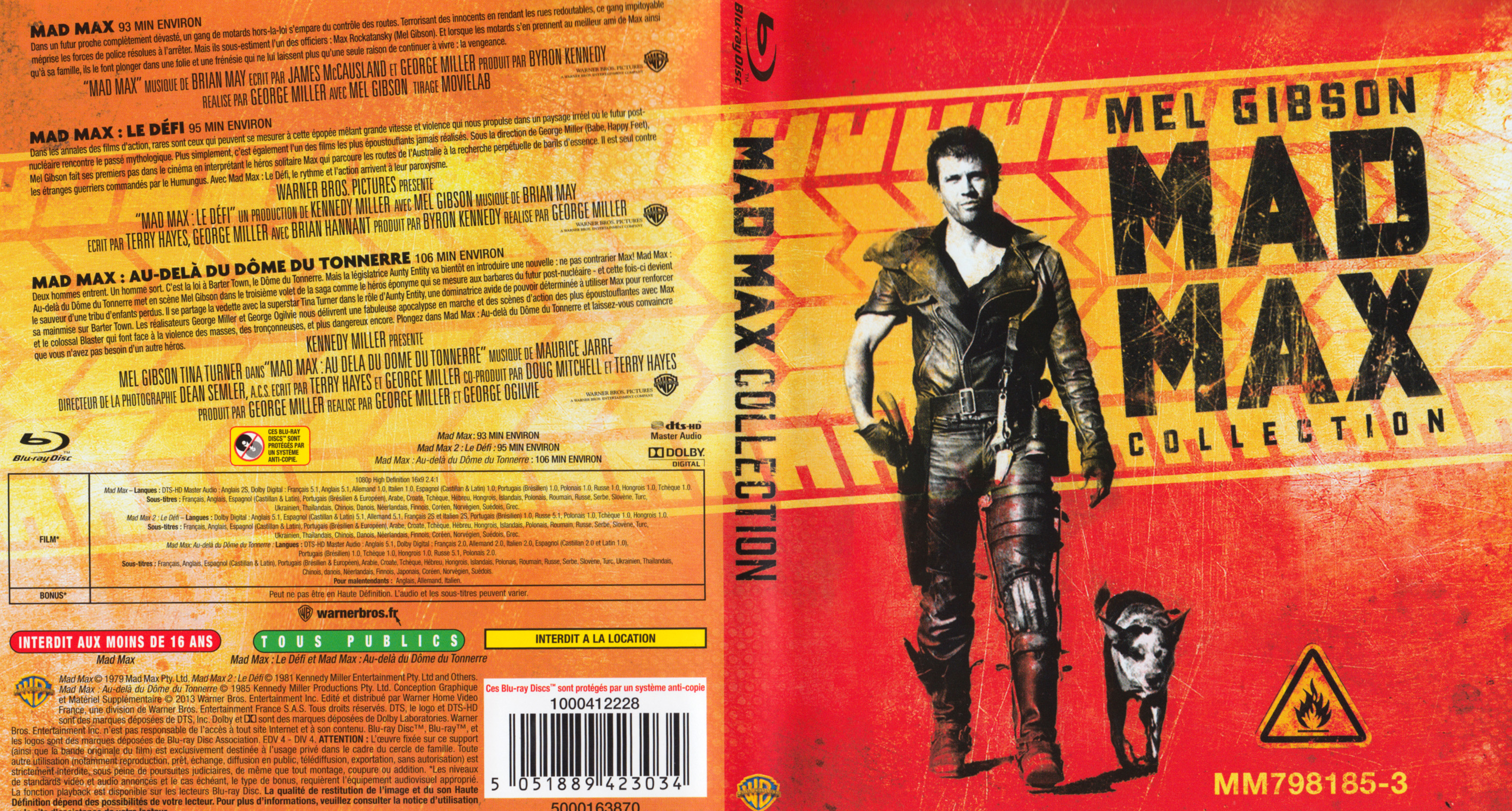 Jaquette DVD Mad Max (Trilogie) (BLU-RAY)