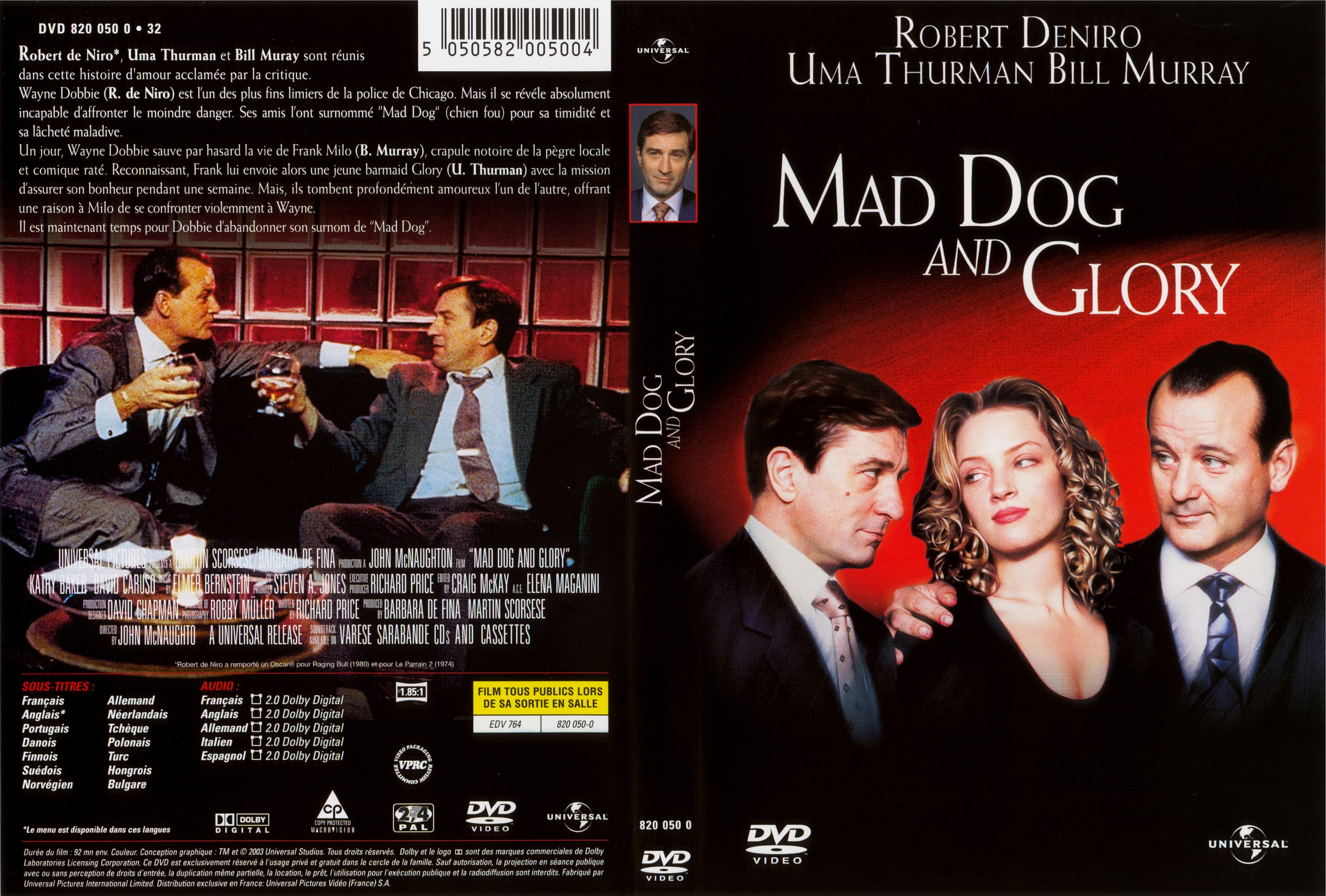 Jaquette DVD Mad dog and glory