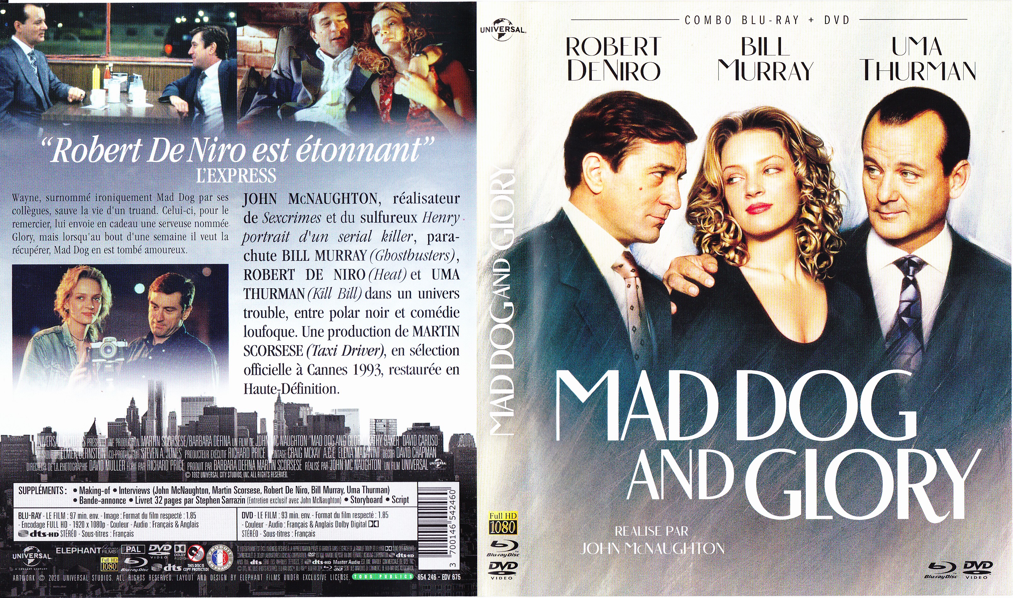 Jaquette DVD Mad dog and glory (BLU-RAY)