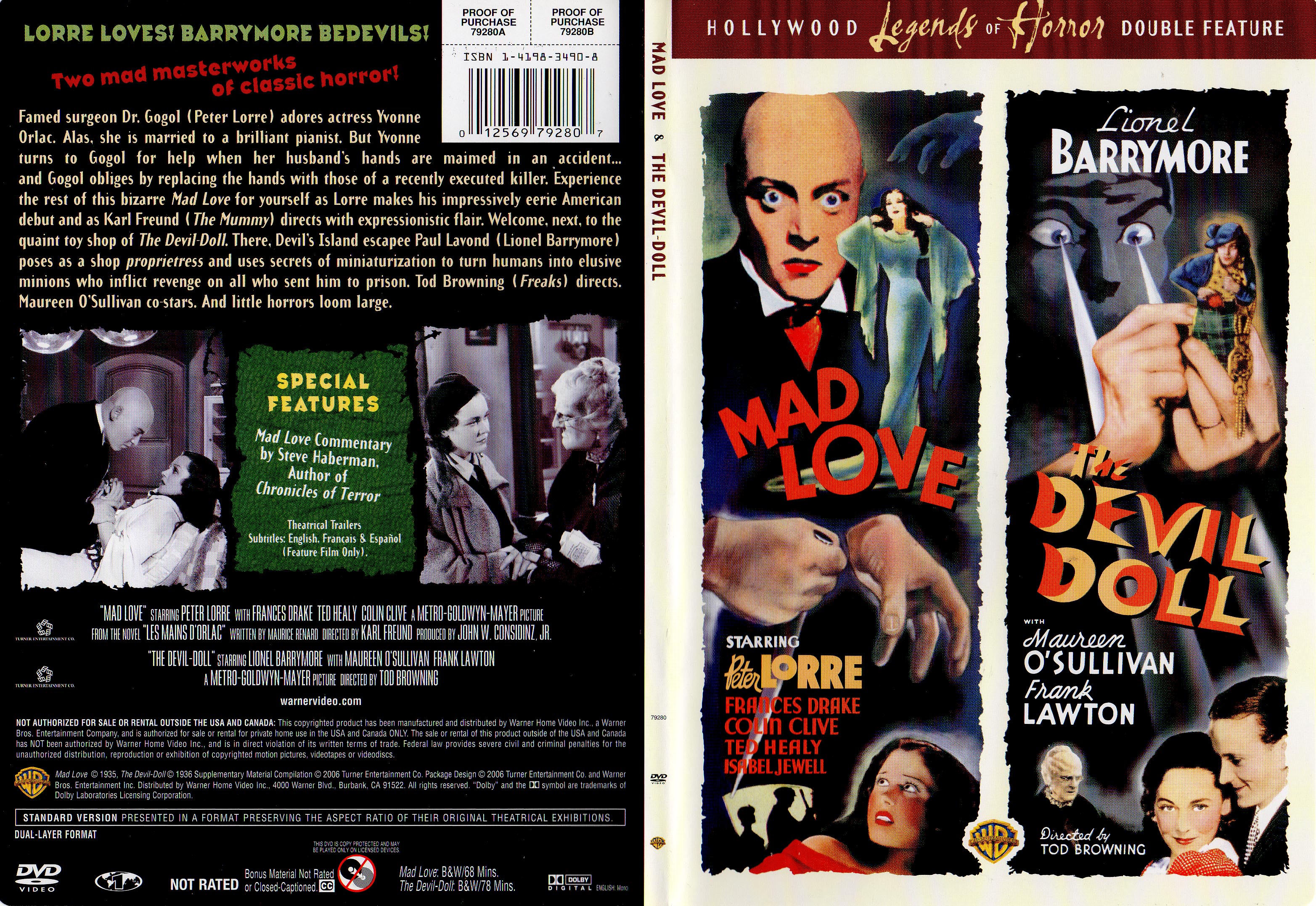 Jaquette DVD Mad love - The devil doll Zone 1