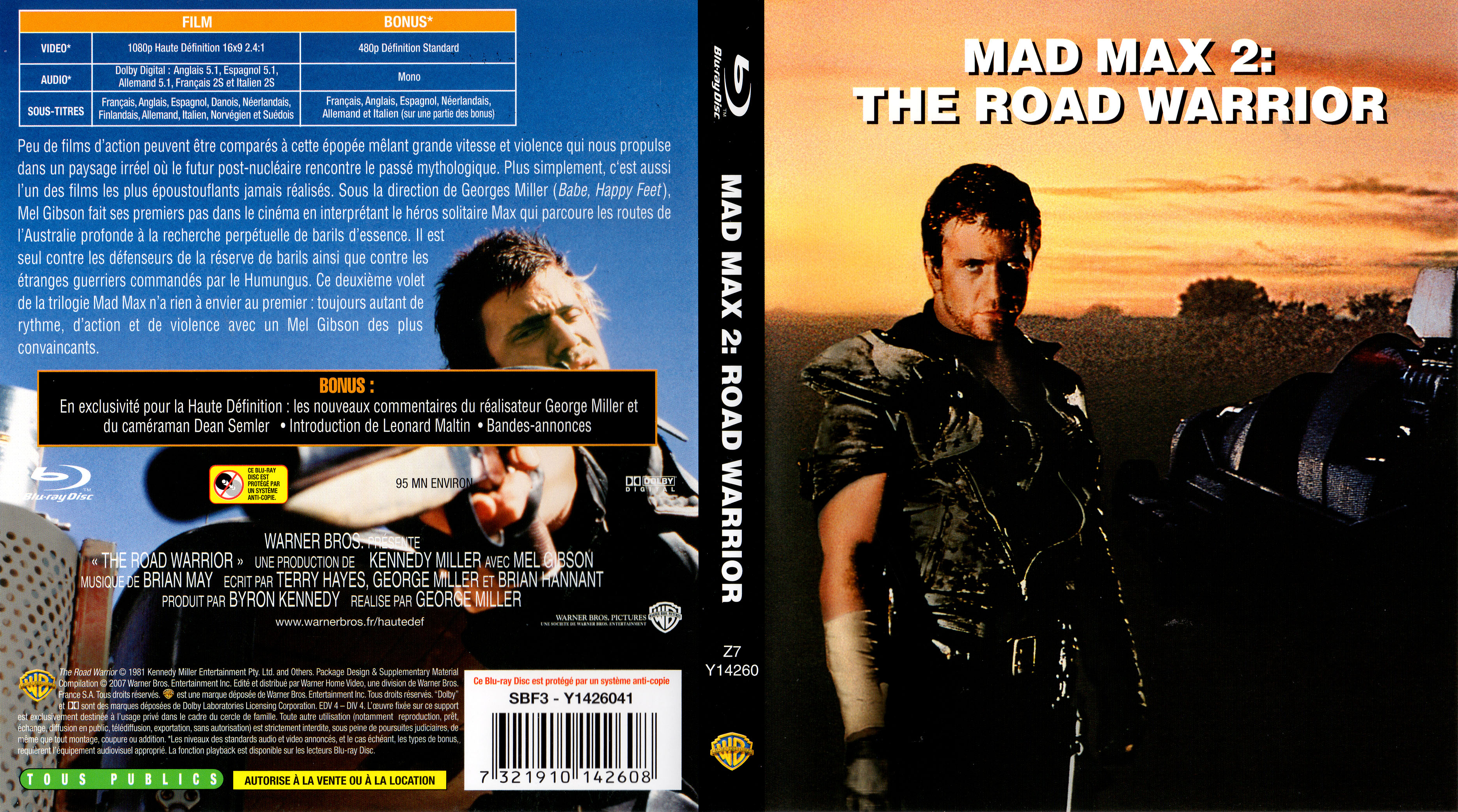 Jaquette DVD Mad max 2 (BLU-RAY)