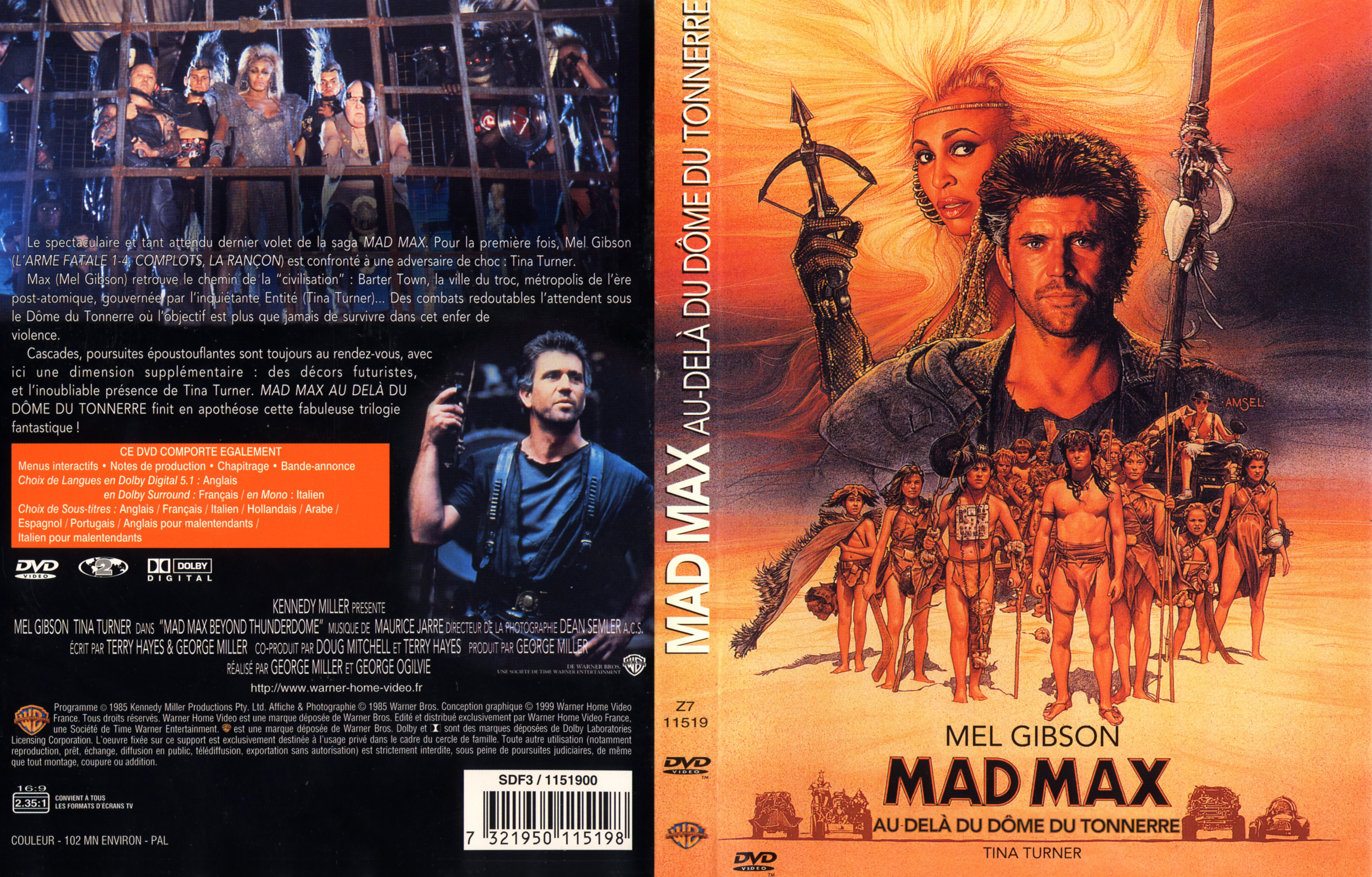 Jaquette DVD Mad max 3