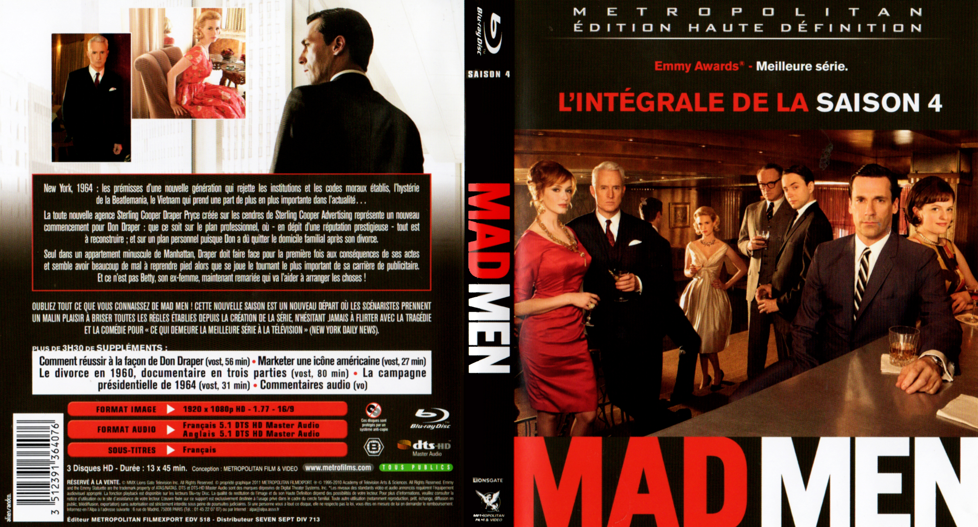 Jaquette DVD Mad men Saison 4 (BLU-RAY)