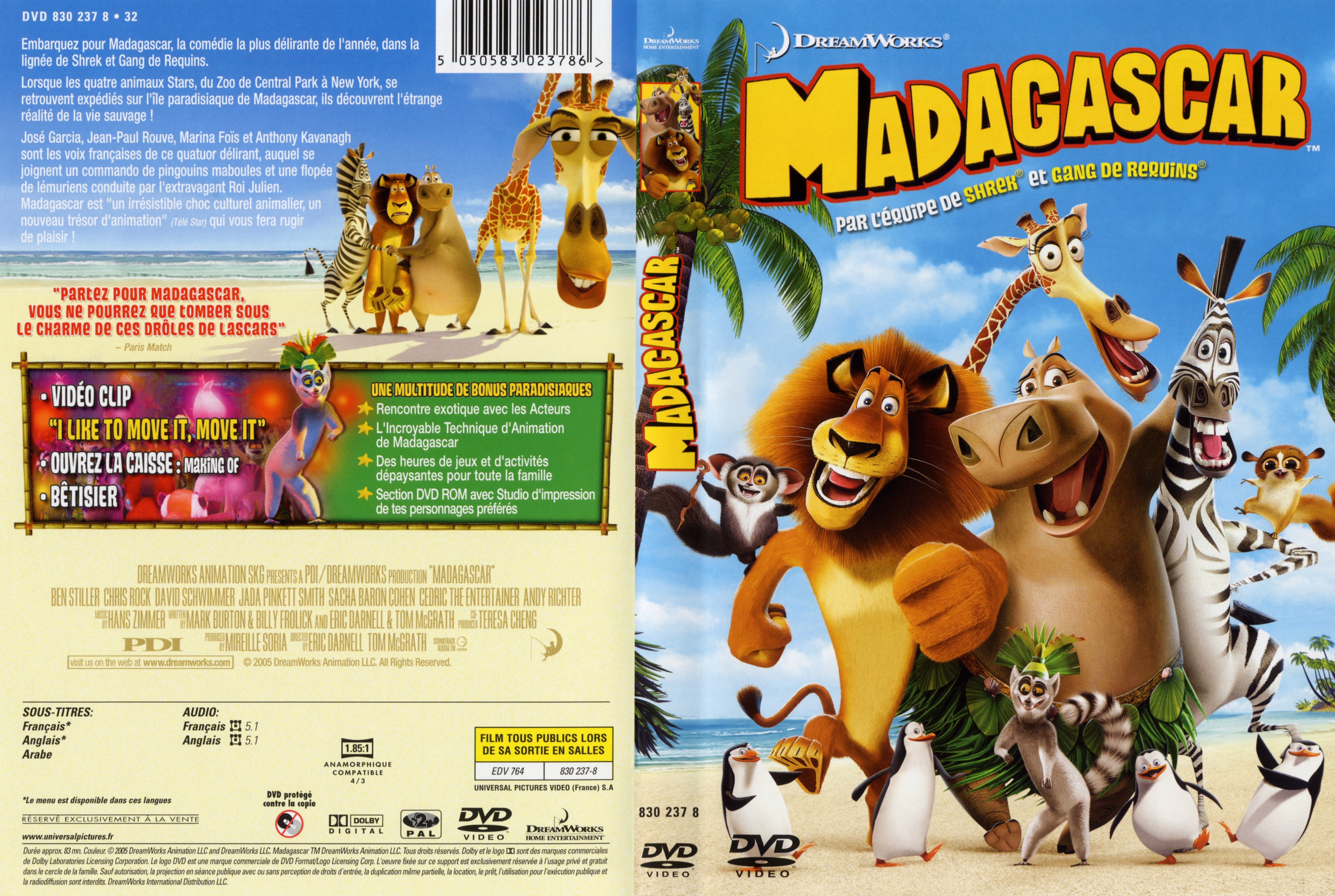 Jaquette DVD Madagascar