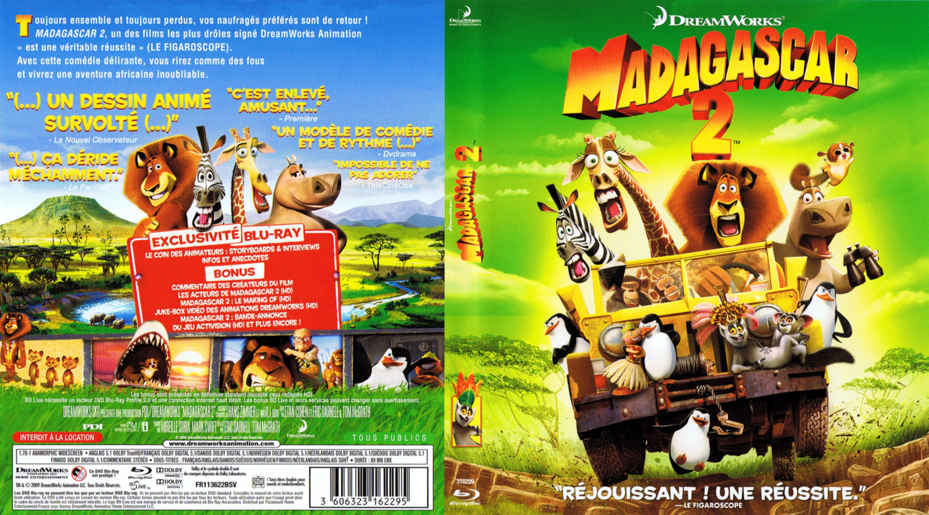 Jaquette DVD Madagascar 2 (BLU-RAY)