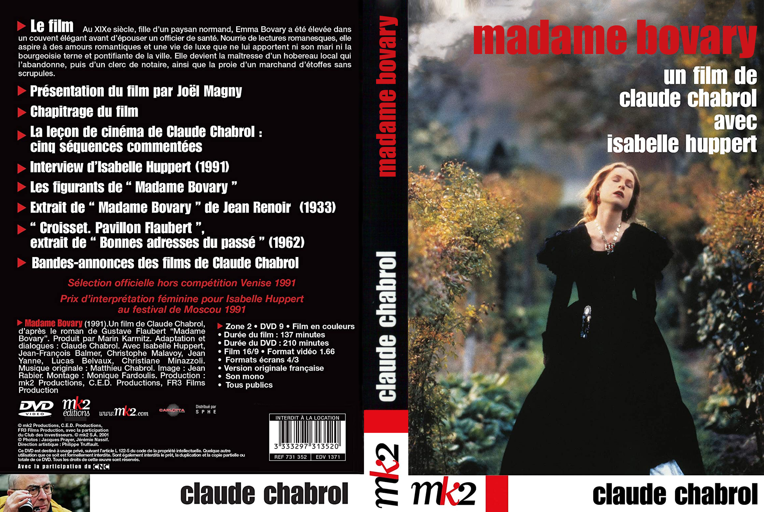 Jaquette DVD Madame Bovary (1991) custom v2