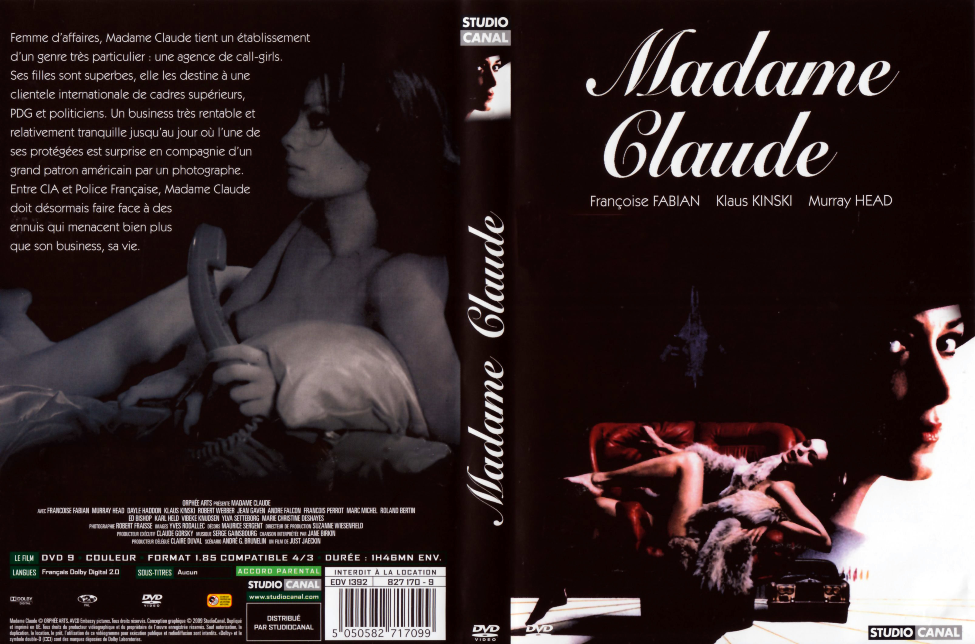 Jaquette DVD Madame Claude