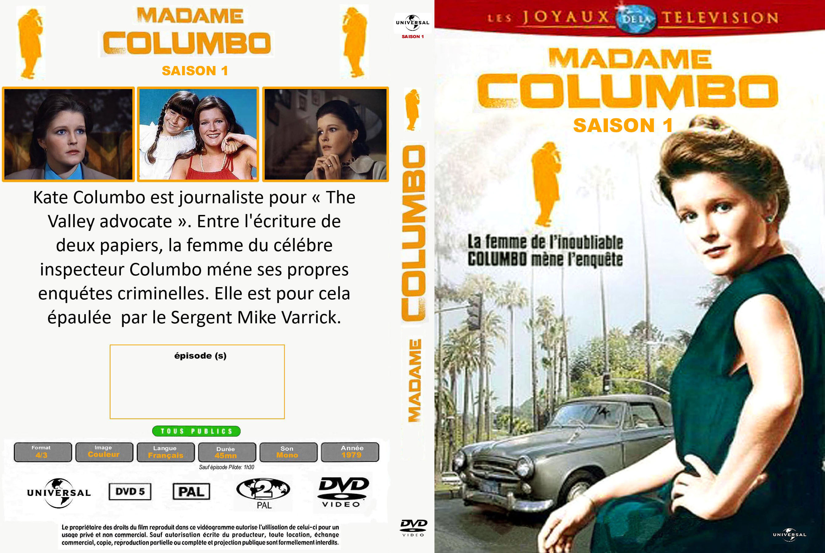 Jaquette DVD Madame Columbo saison 1 custom