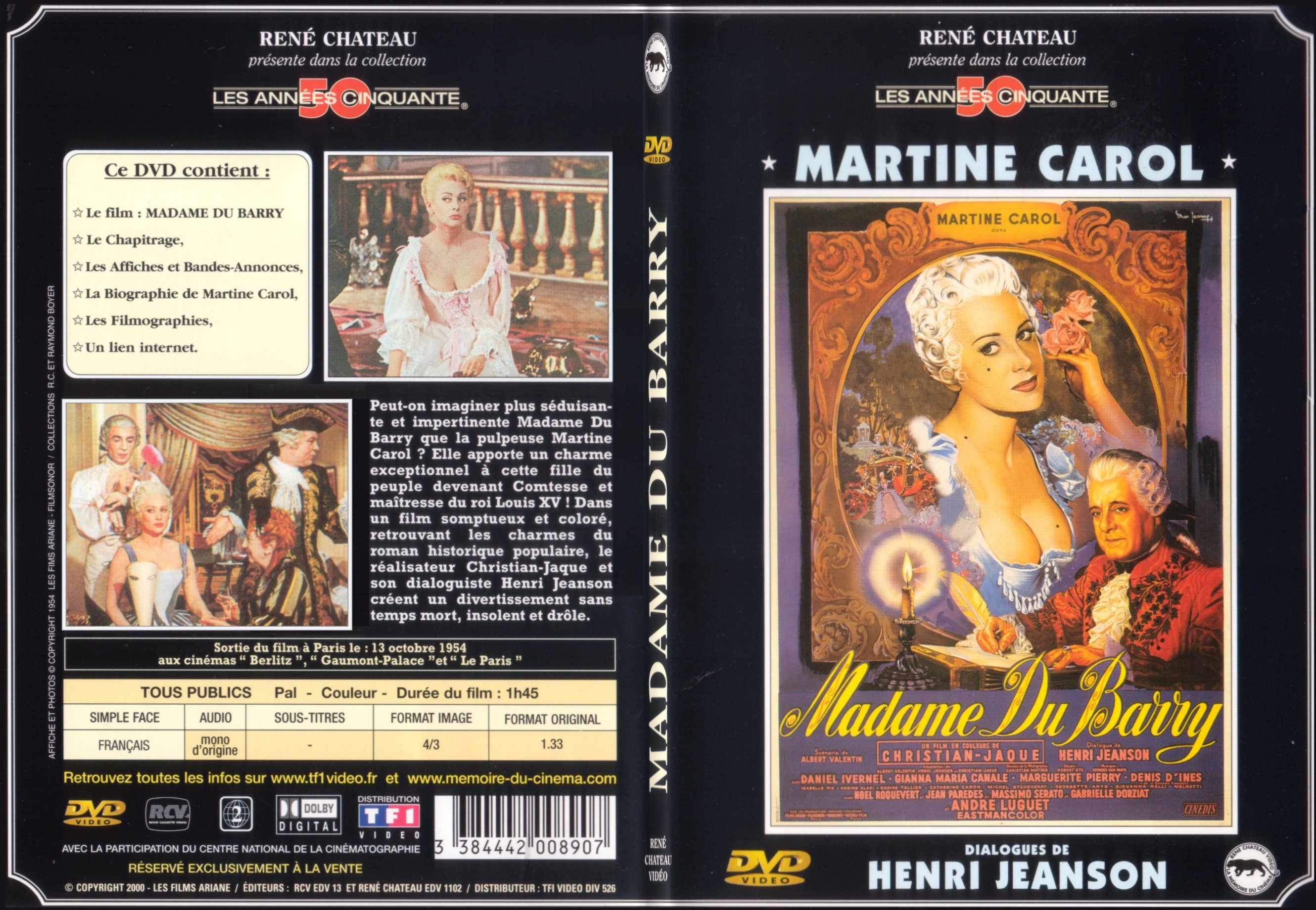 Jaquette DVD Madame Du Barry - SLIM