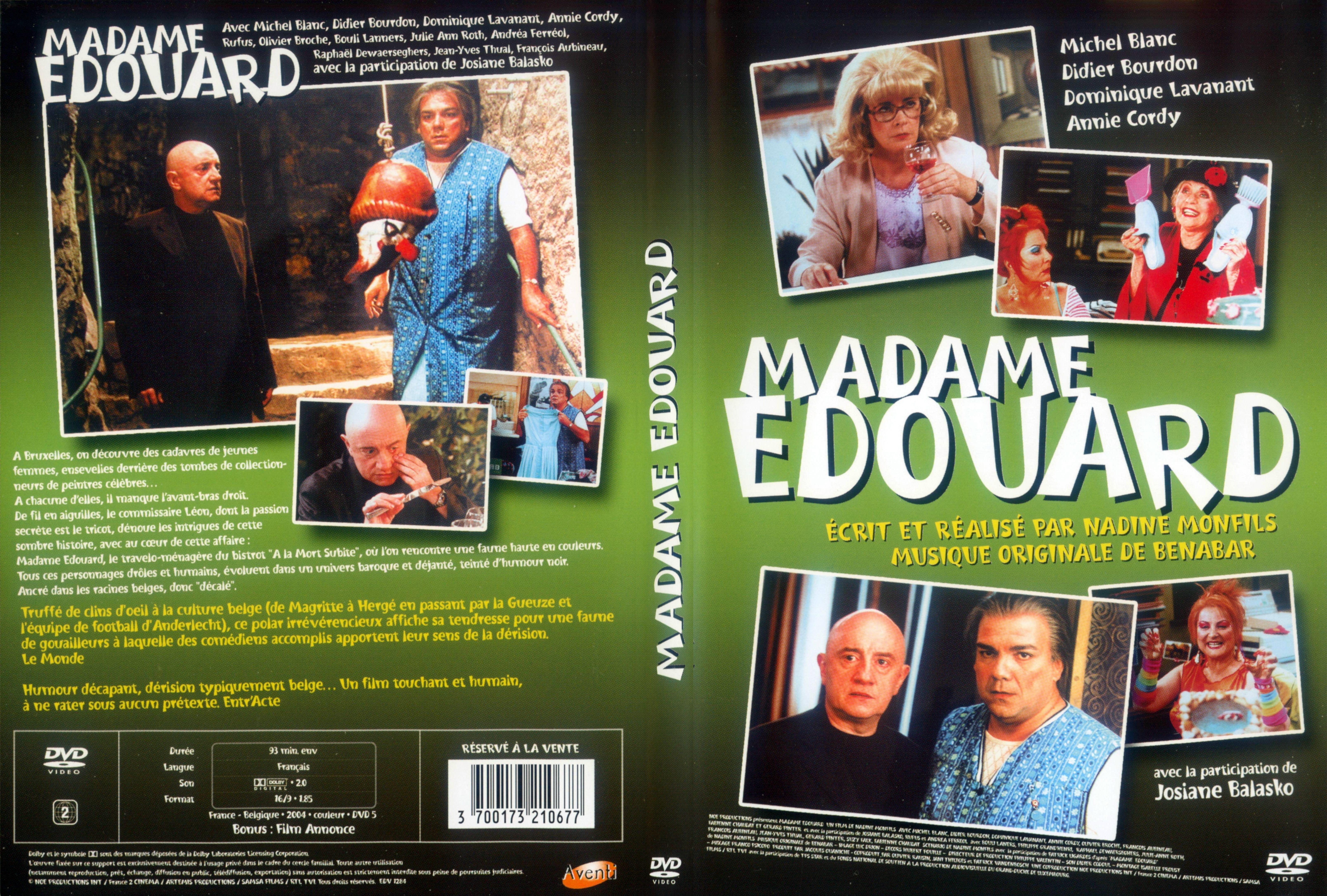 Jaquette DVD Madame Edouard - SLIM
