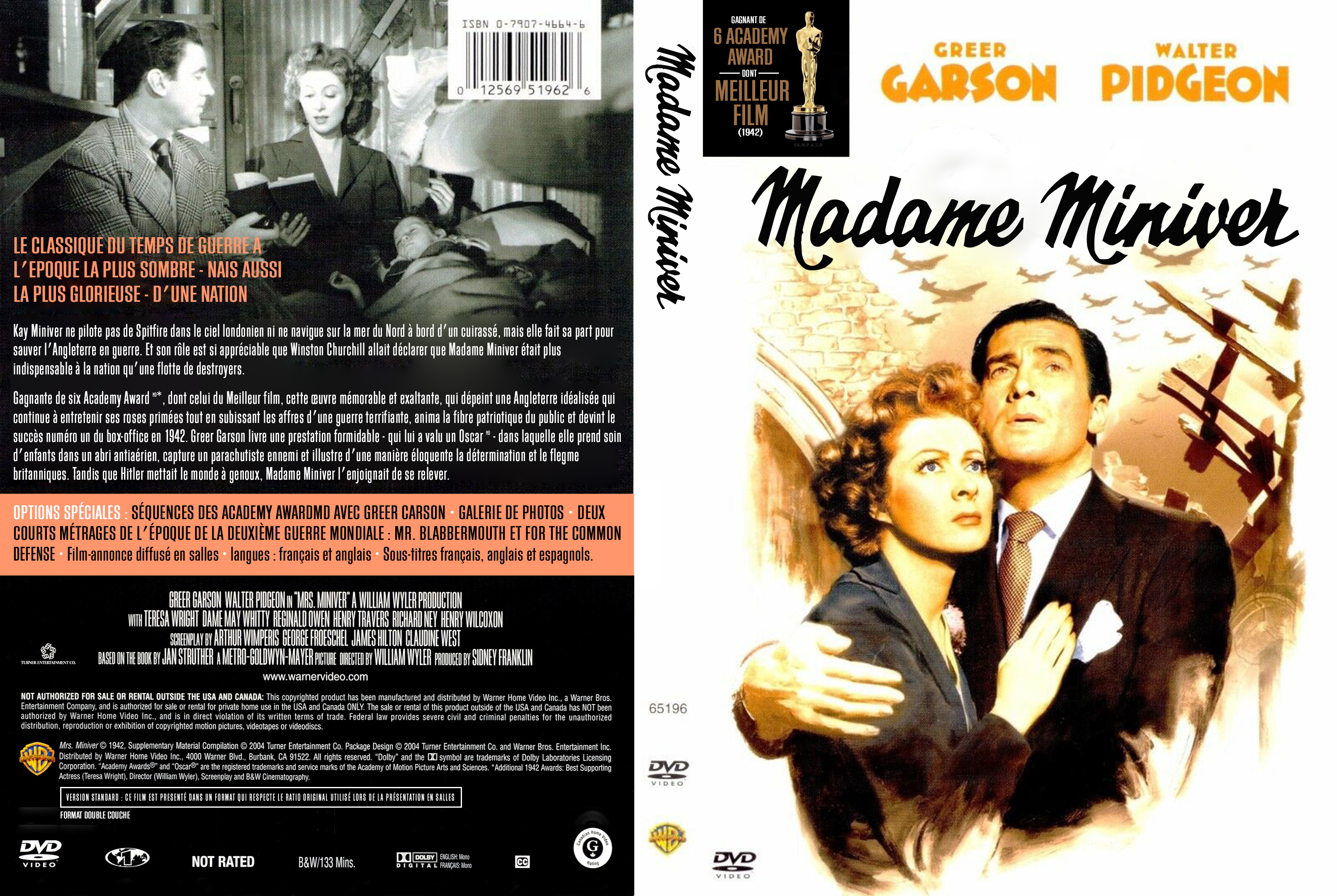 Jaquette DVD Madame Miniver custom