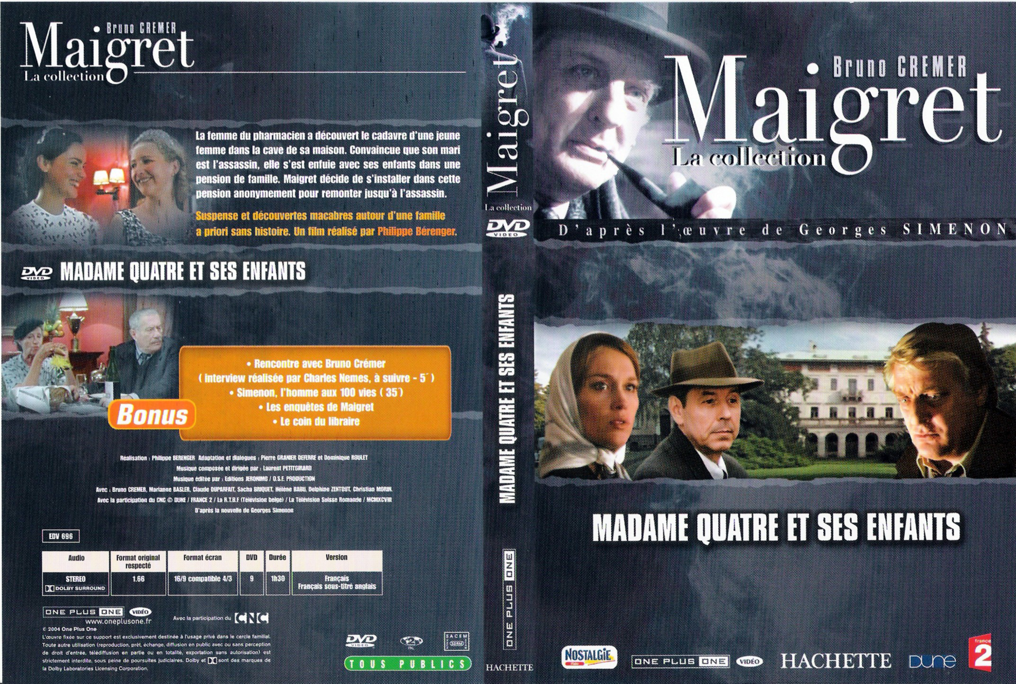Jaquette DVD Madame Quatre et ses enfants (Bruno Cremer)