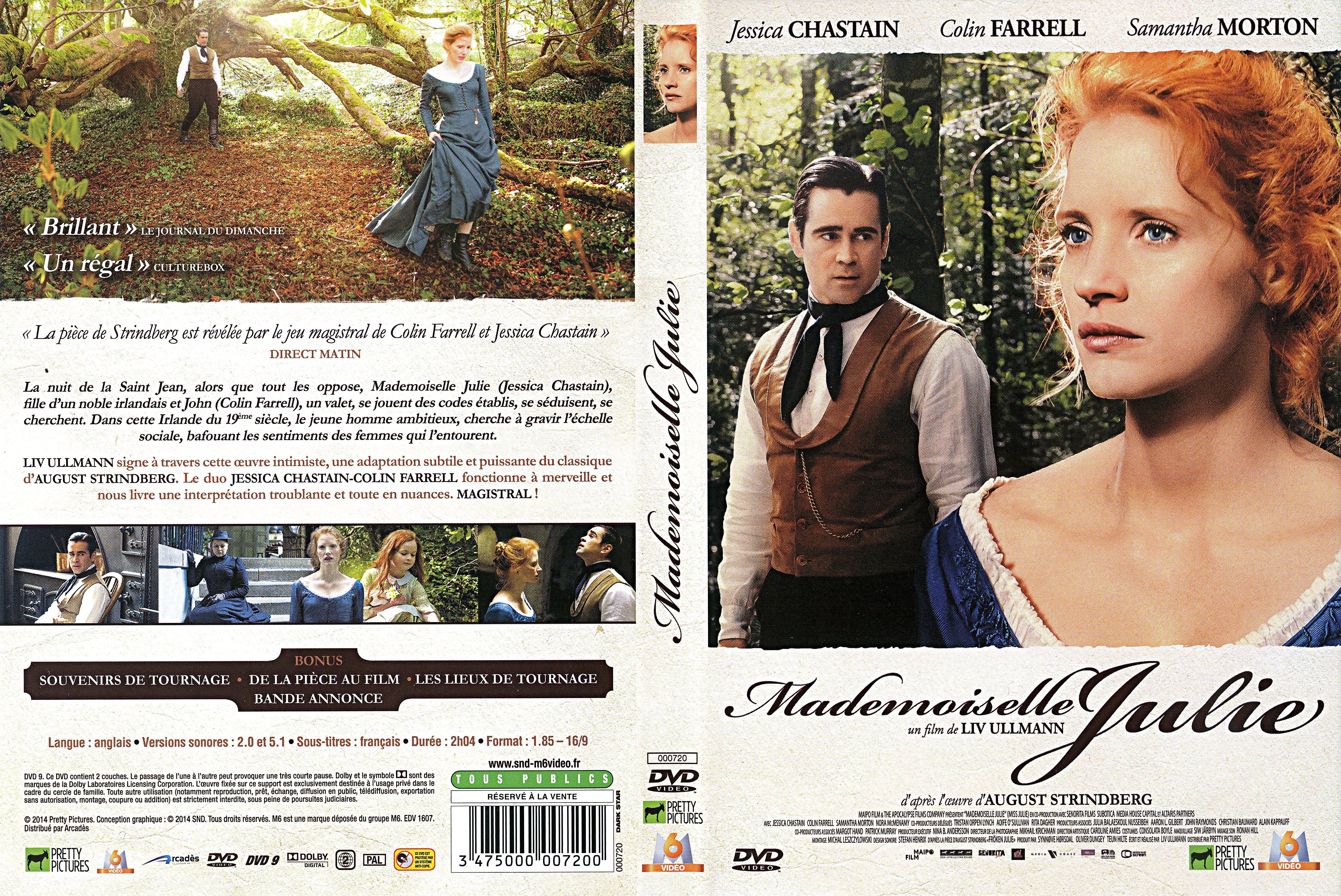 Jaquette DVD Mademoiselle Julie (2014) v2