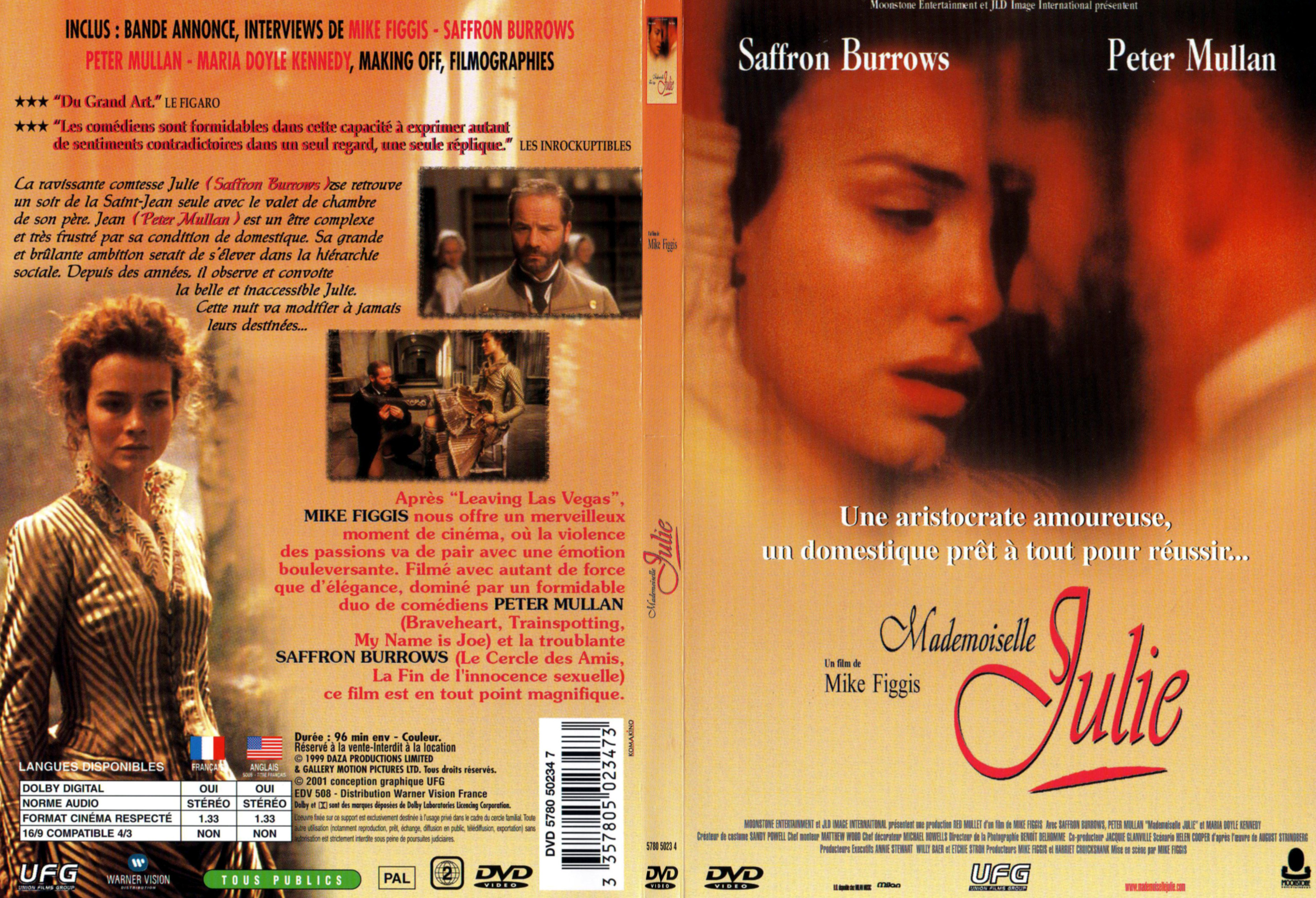 Jaquette DVD Mademoiselle Julie - SLIM
