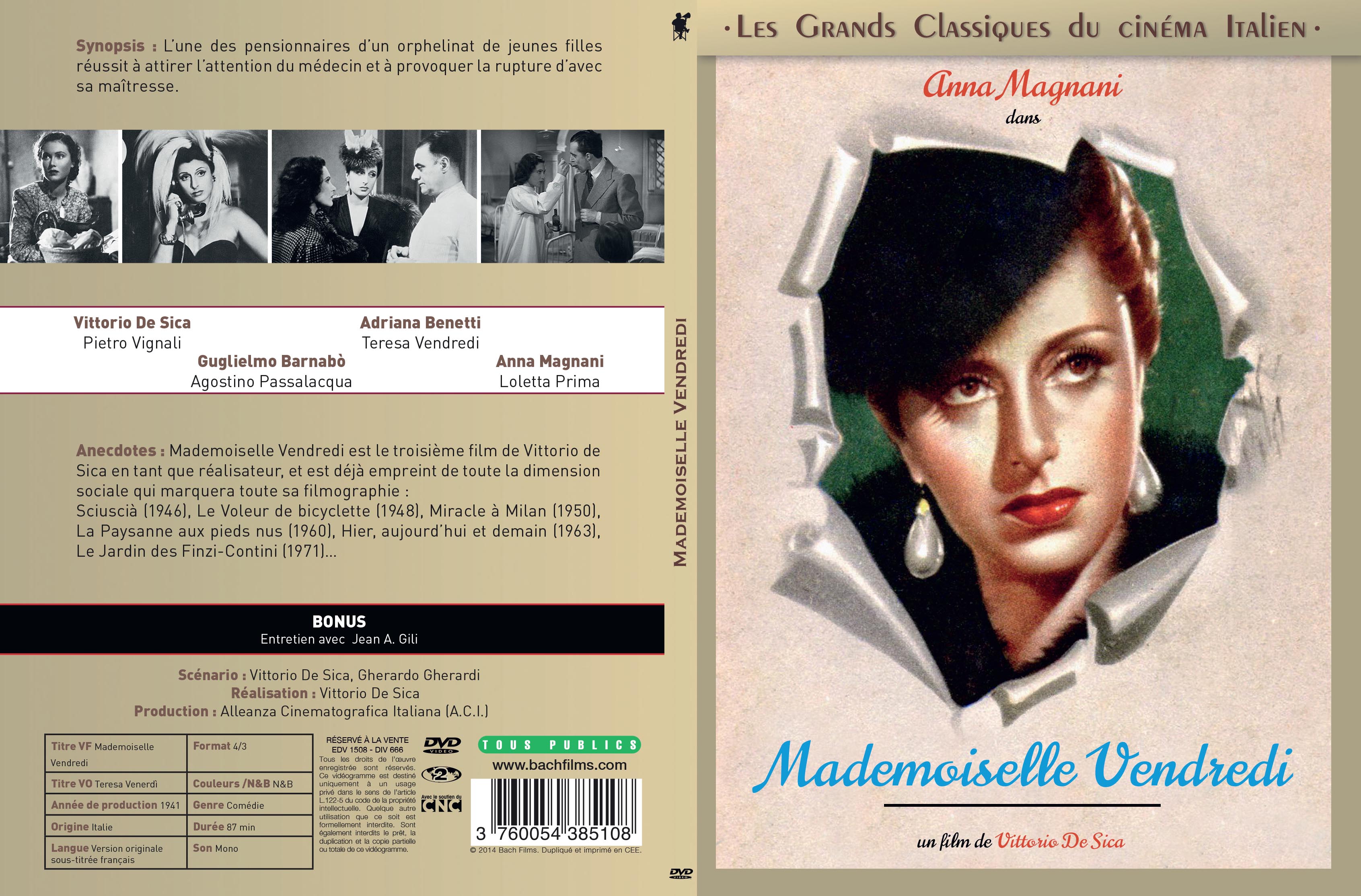 Jaquette DVD Mademoiselle Vendredi