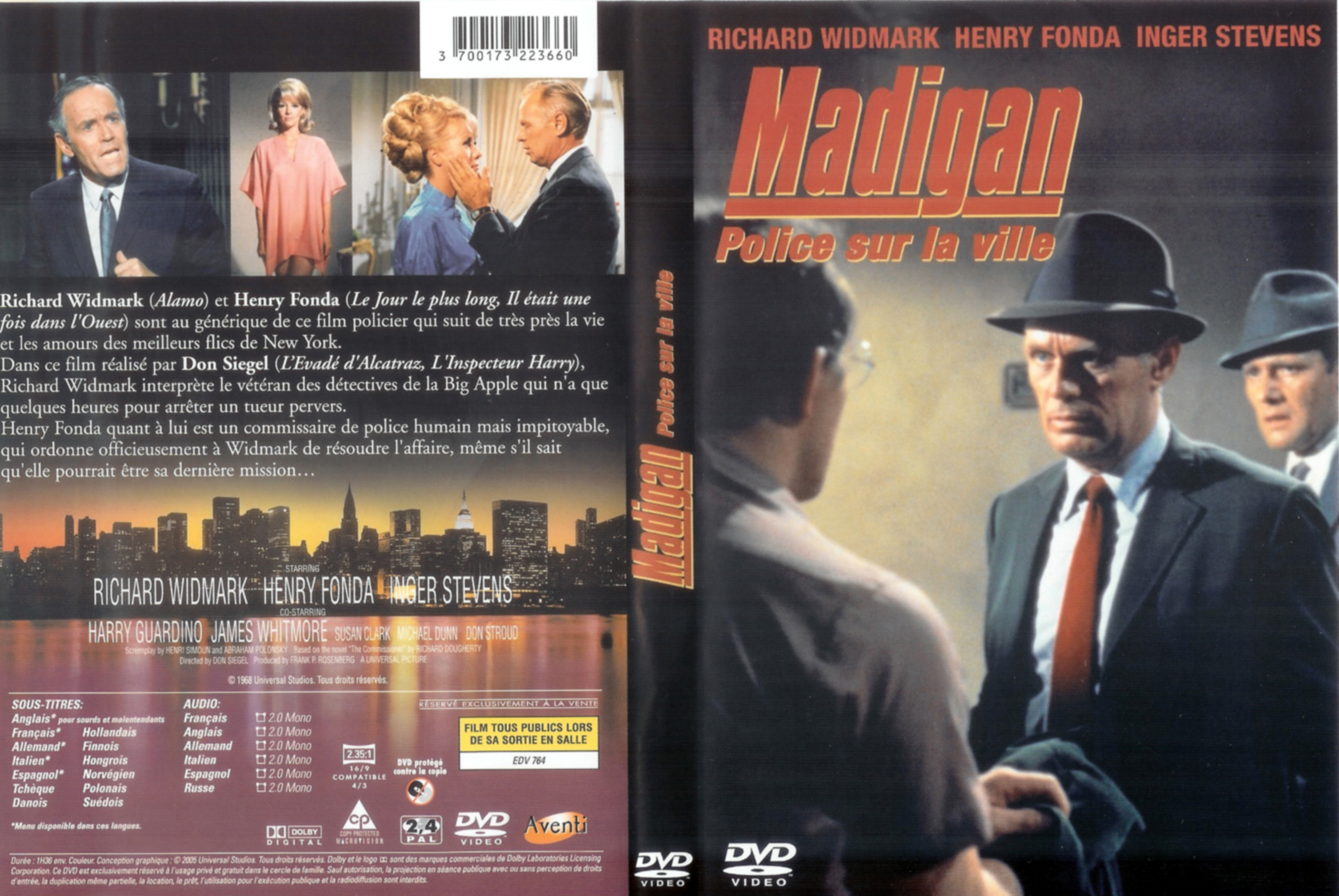 Jaquette DVD Madigan Police sur la ville