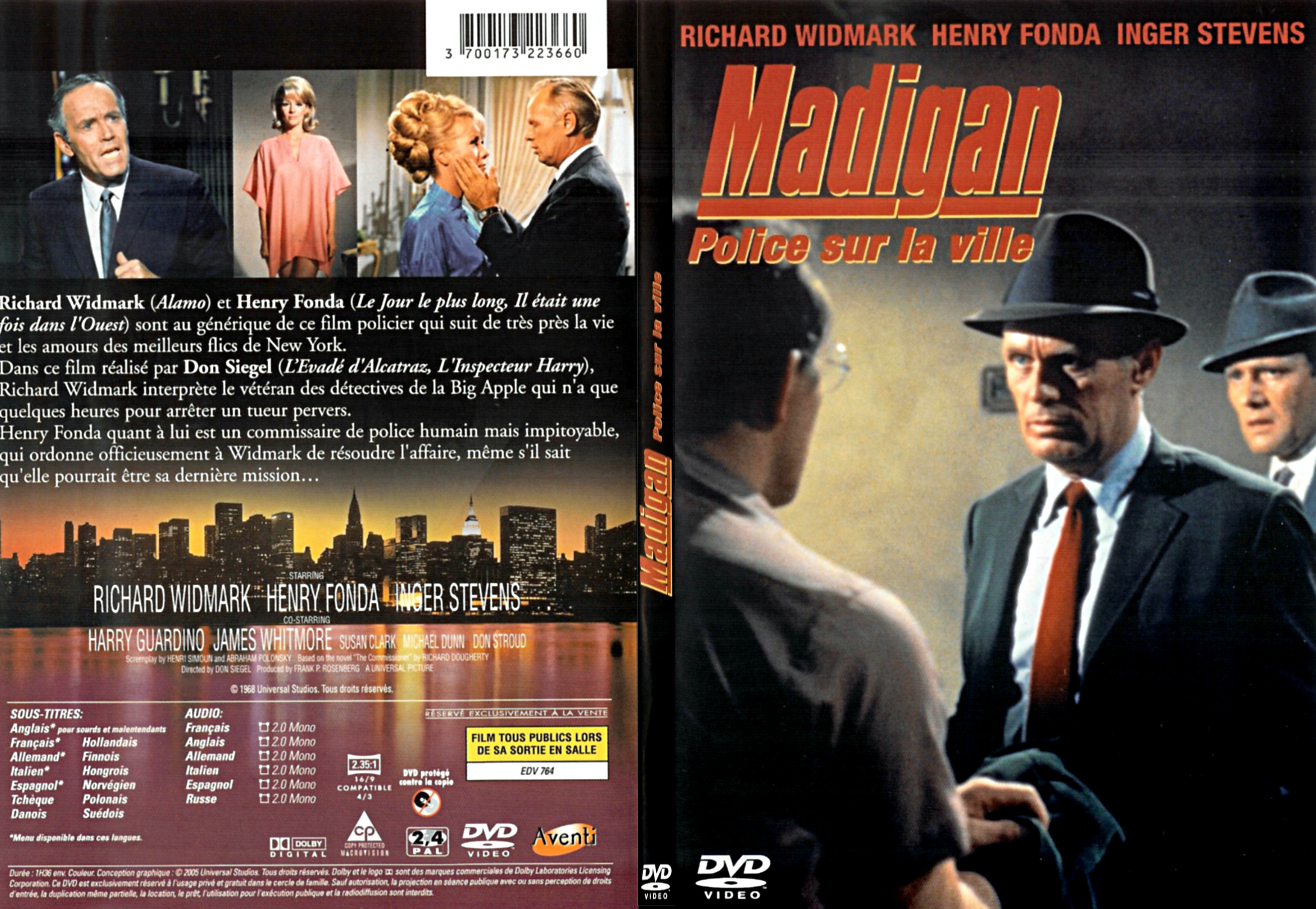 Jaquette DVD Madigan Police sur la ville - SLIM