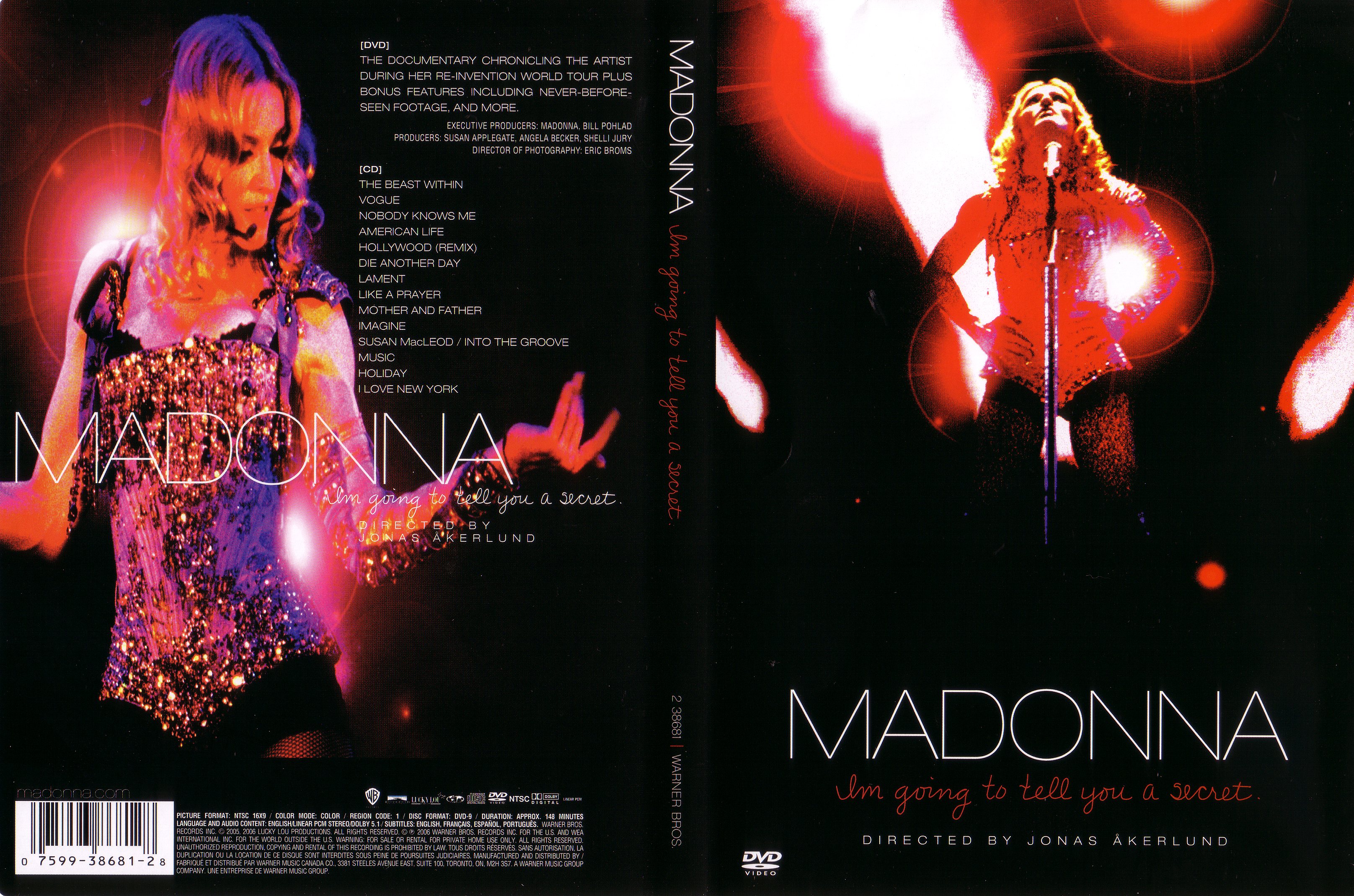 Jaquette DVD Madonna Im going to tell you a secret