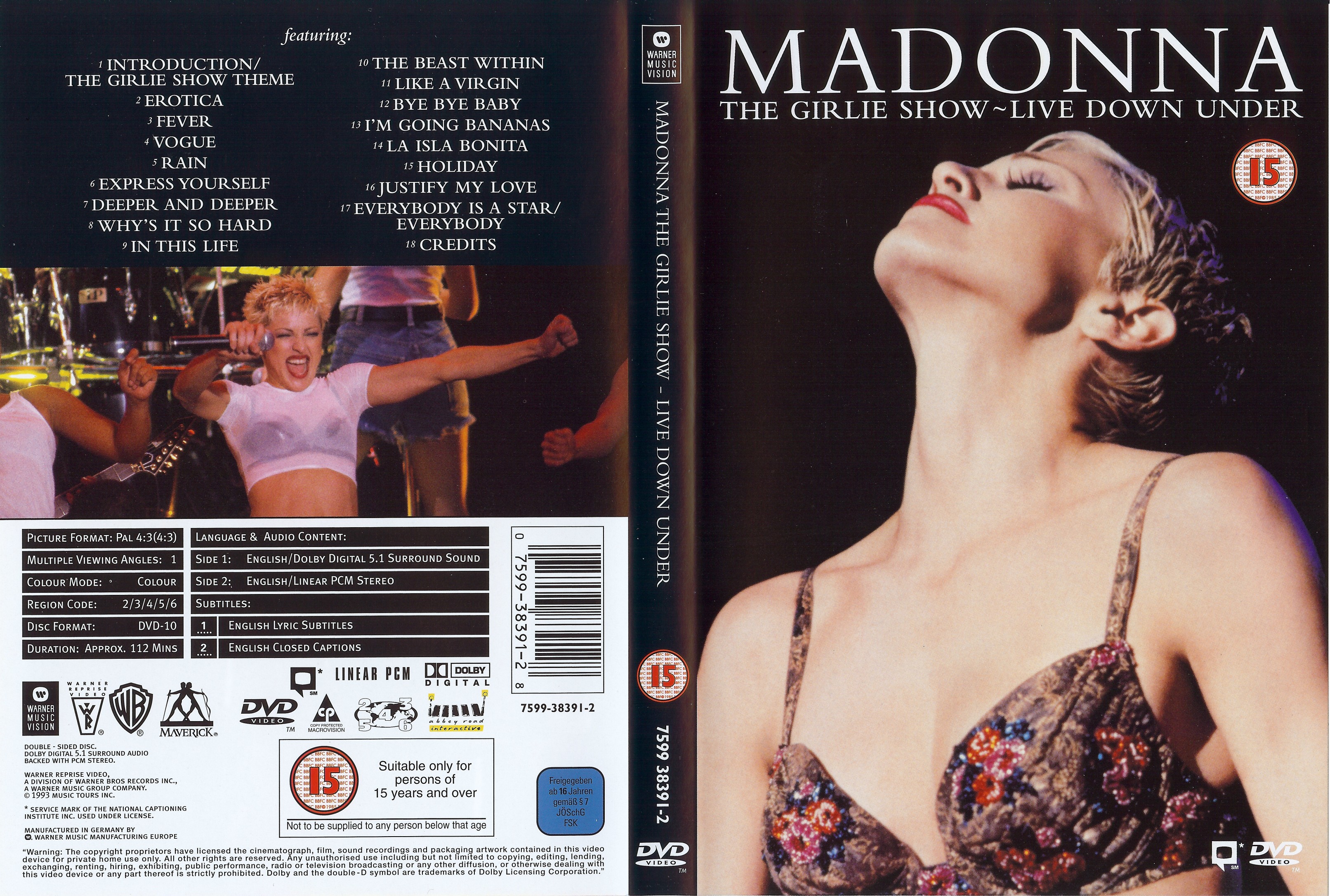 Jaquette DVD Madonna The girlie show