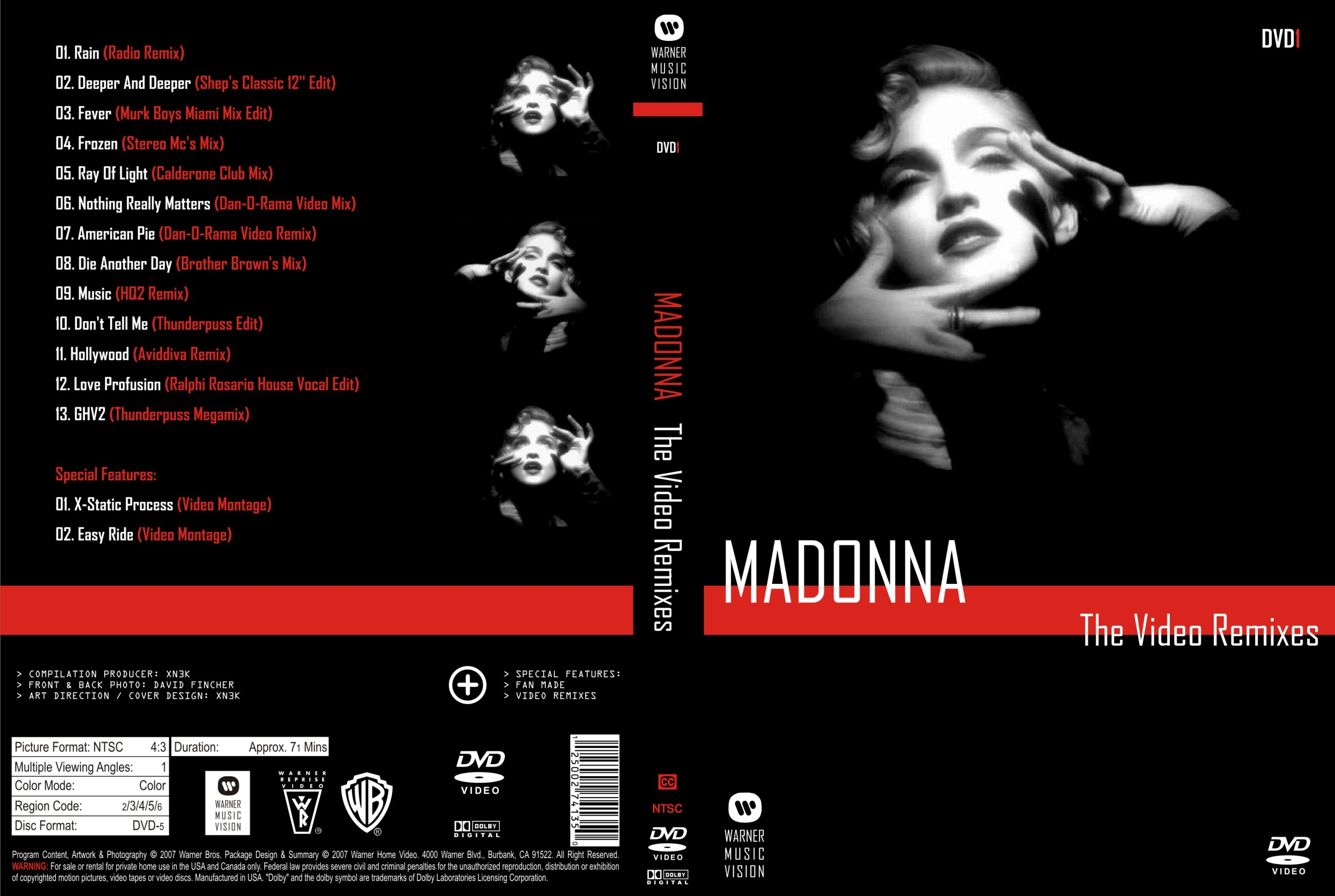 Jaquette DVD Madonna - The Video Remixes DVD 1