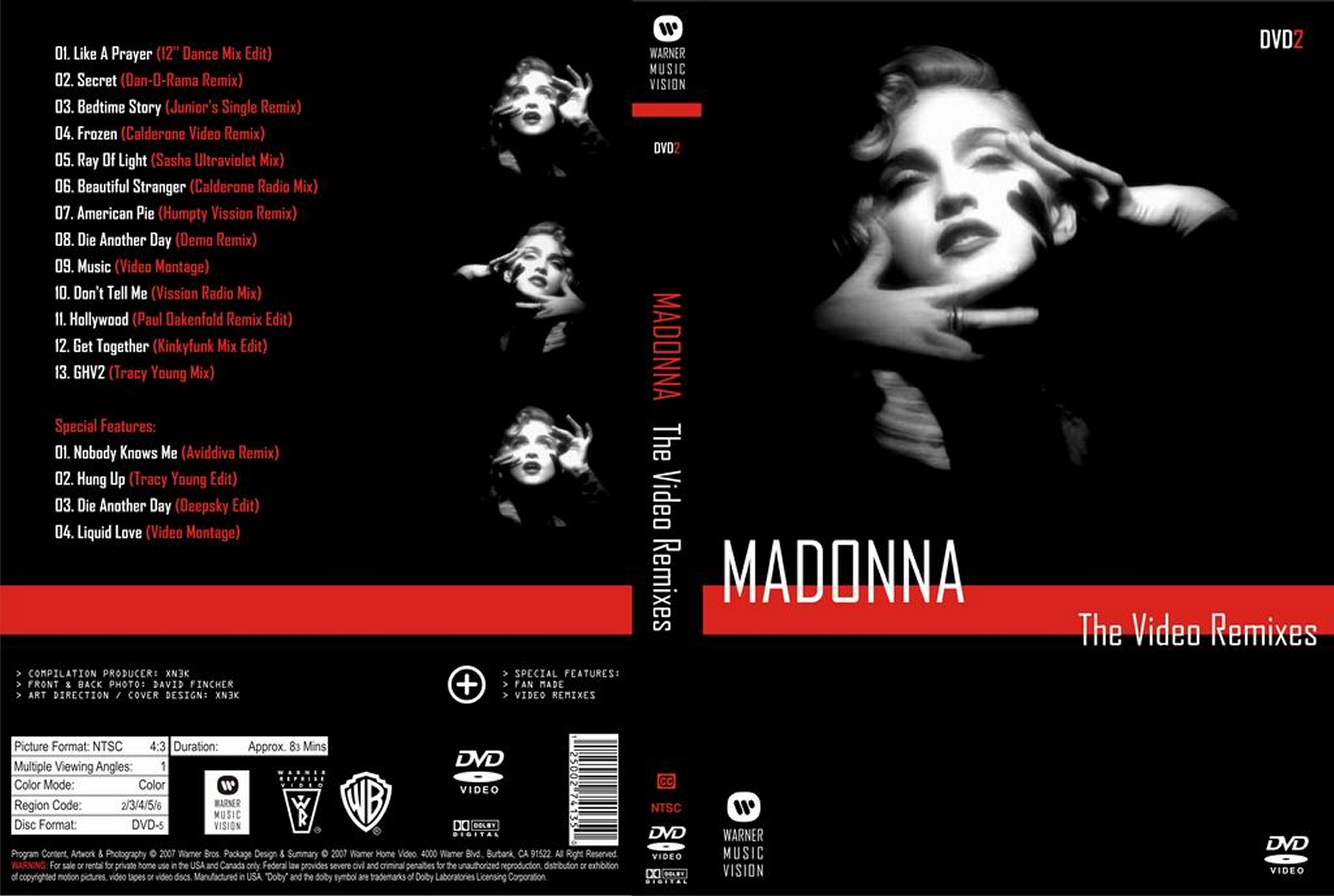 Jaquette DVD Madonna - The Video Remixes DVD 2
